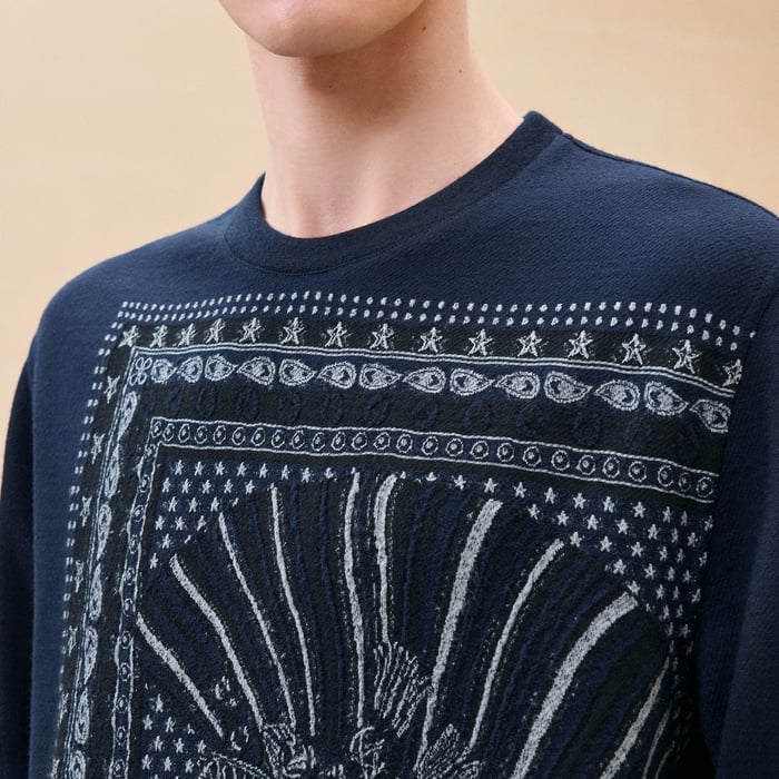 Marine "Cheval Punk Bandana" Crewneck Sweater
