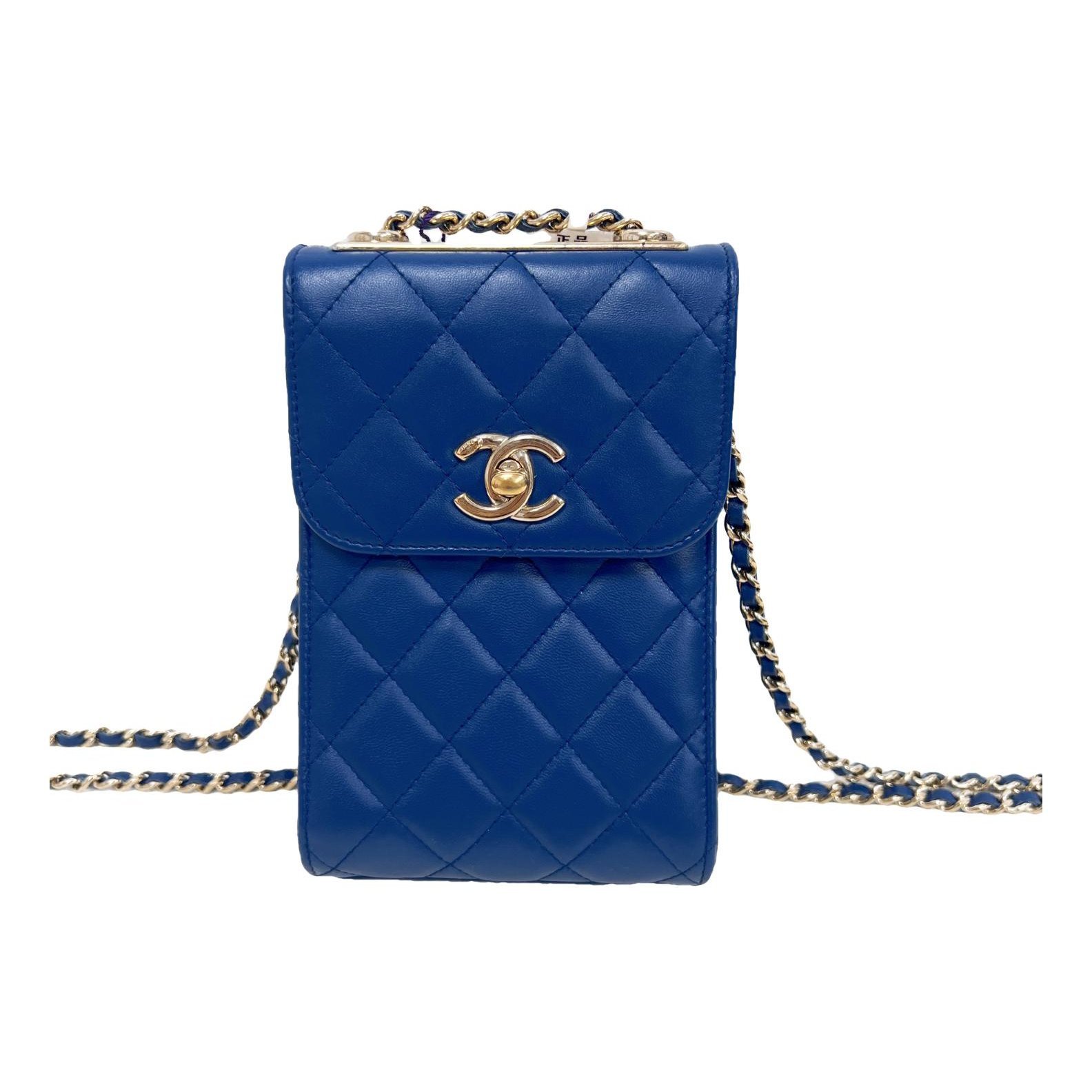 Trendy CC leather crossbody bag