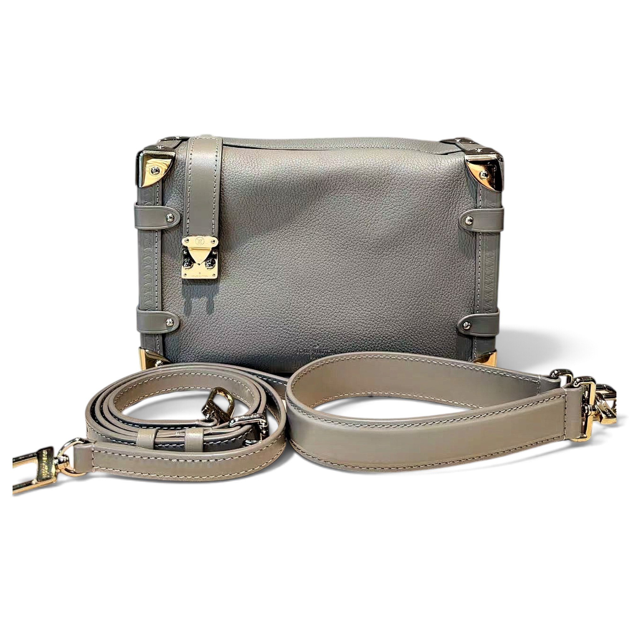 Side Trunk leather handbag