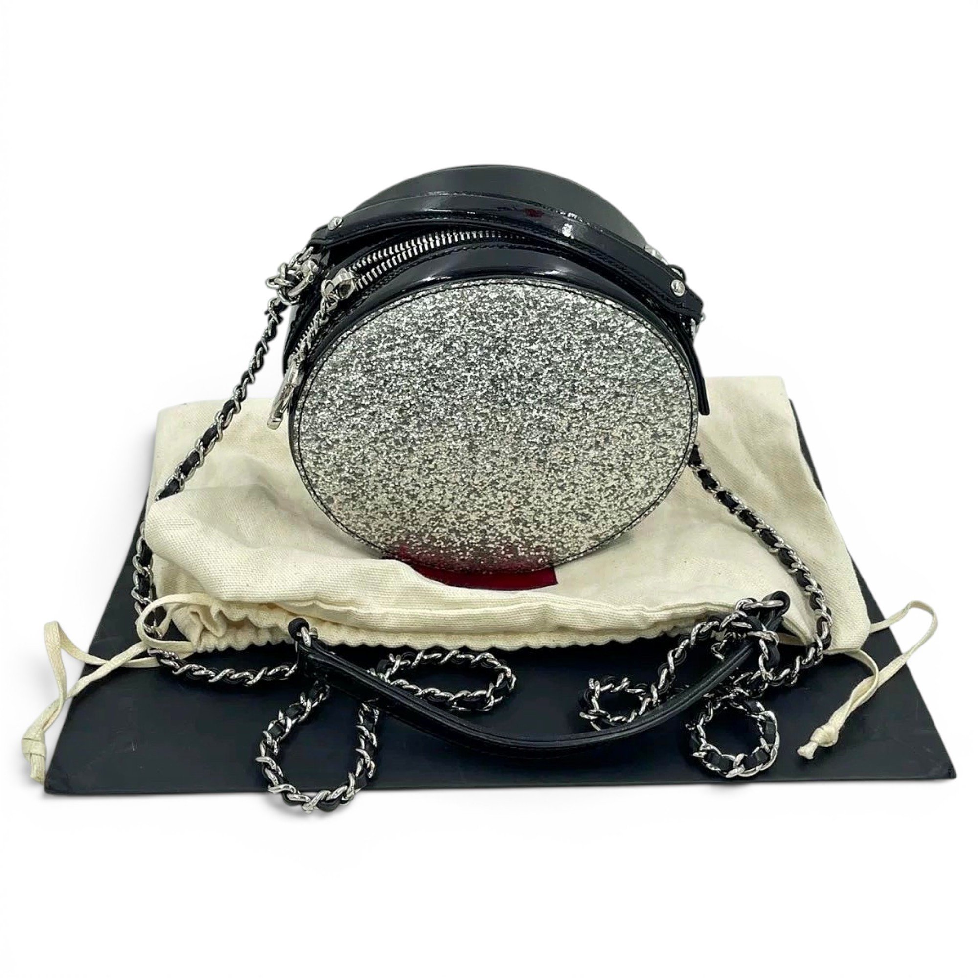 Patent leather handbag