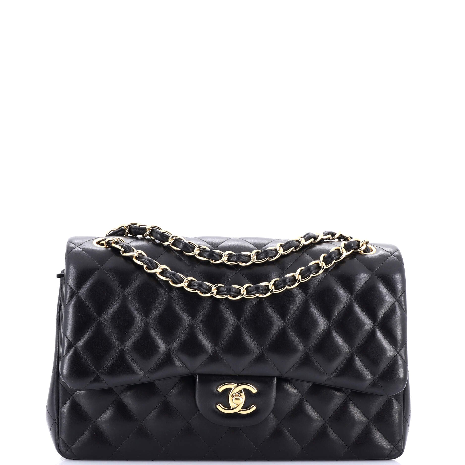 Chanel Classic Double Flap Bag Quilted Lambskin Jumbo