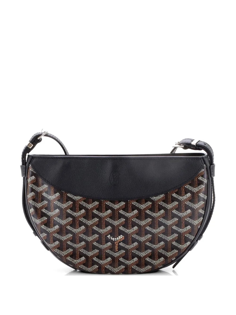 Hirondelle Coated Canvas and Leather shoulder bag