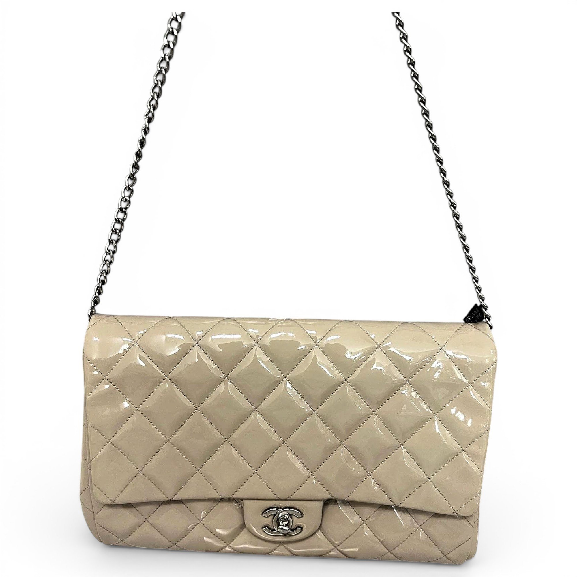 Patent leather handbag