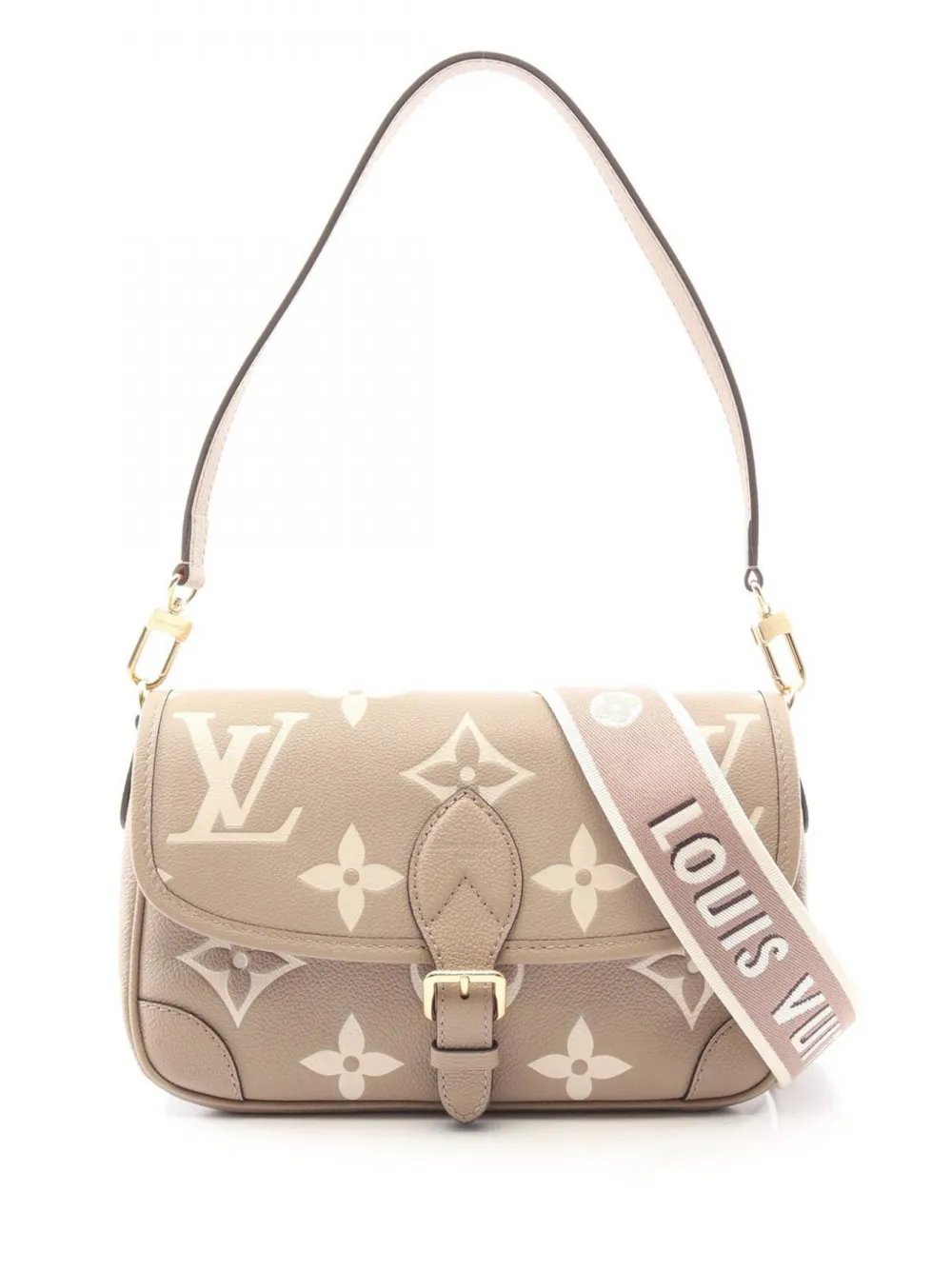 Louis Vuitton 2010-2026 Bicolor Monogram Empreinte Giant Diane satchel