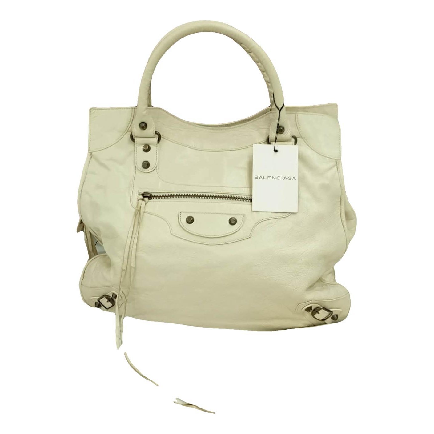 City leather handbag