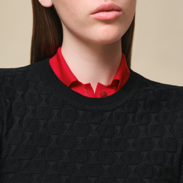 Noir "Medor" Short-sleeve Sweater