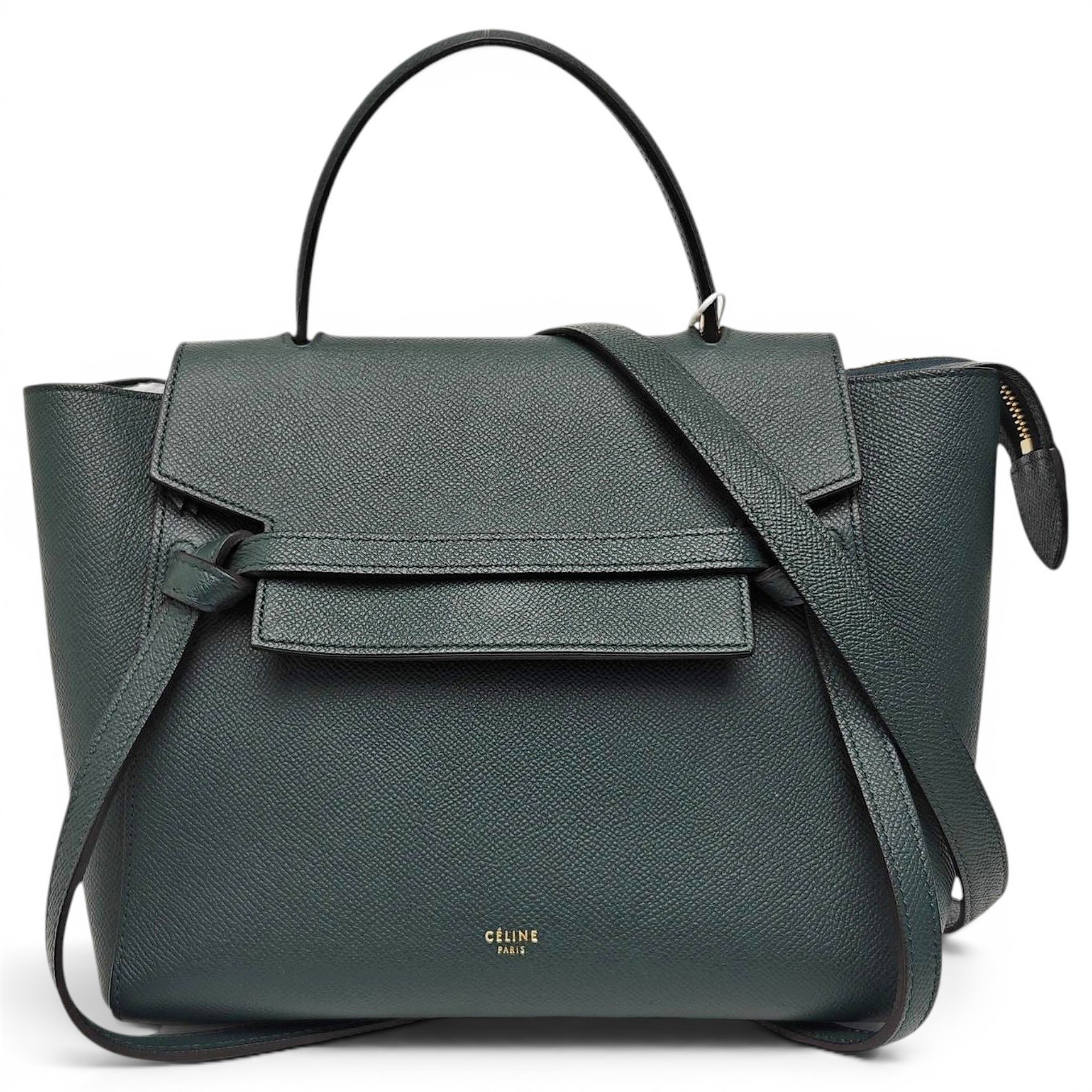 Belt leather crossbody bag