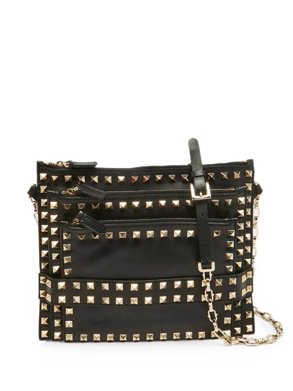 Valentino Garavani Rockstud triple-zip shoulder bag