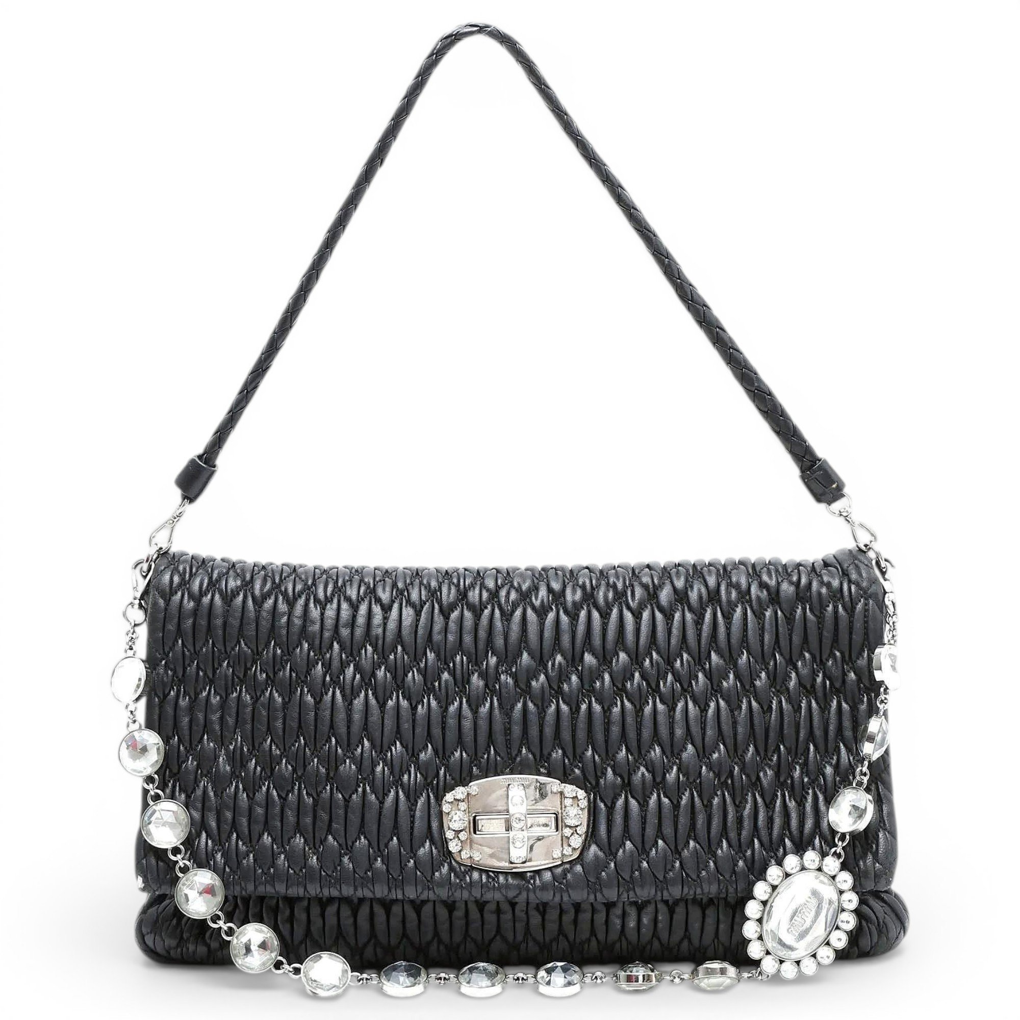 Matelassé leather handbag
