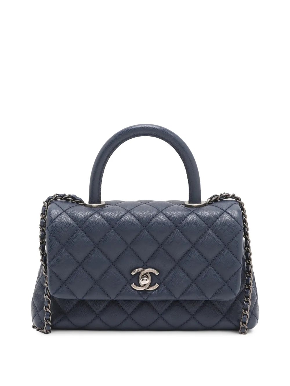 2016-2017 Mini Quilted Caviar Coco Top Handle Bag satchel