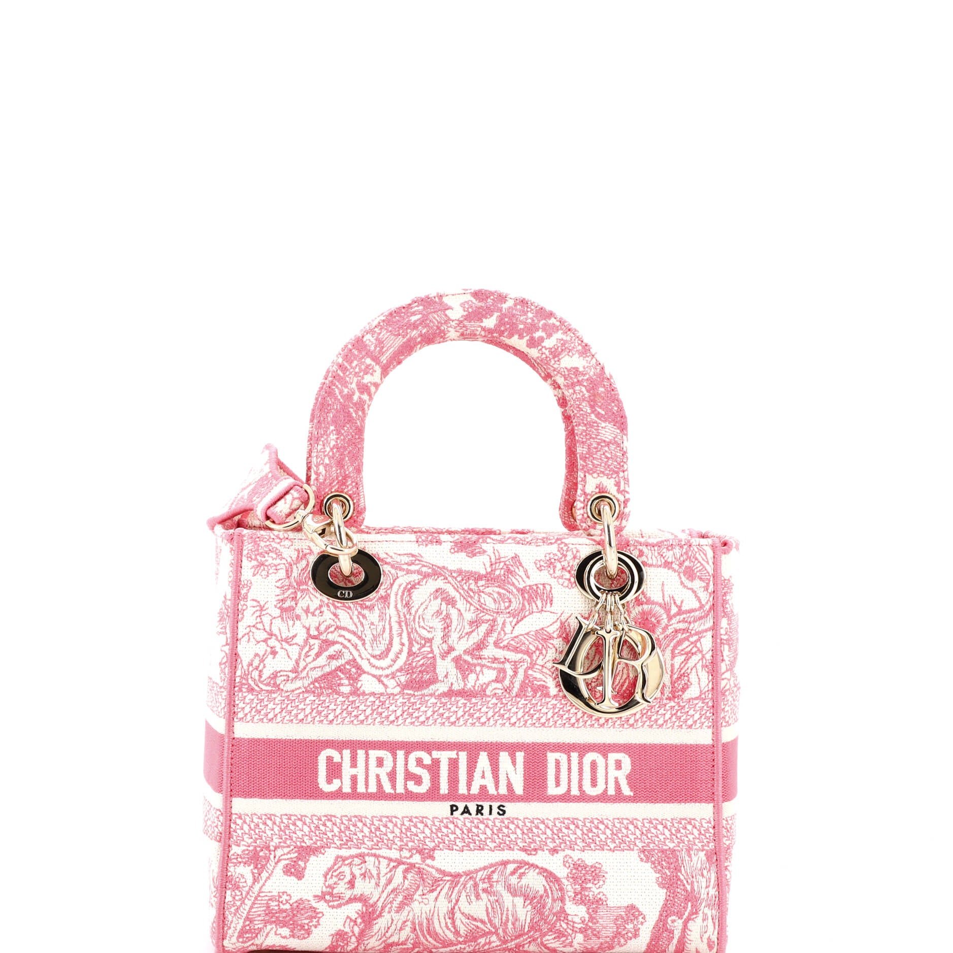 Dior Toile de Jouy Lady D-Lite Bag Embroidered Canvas