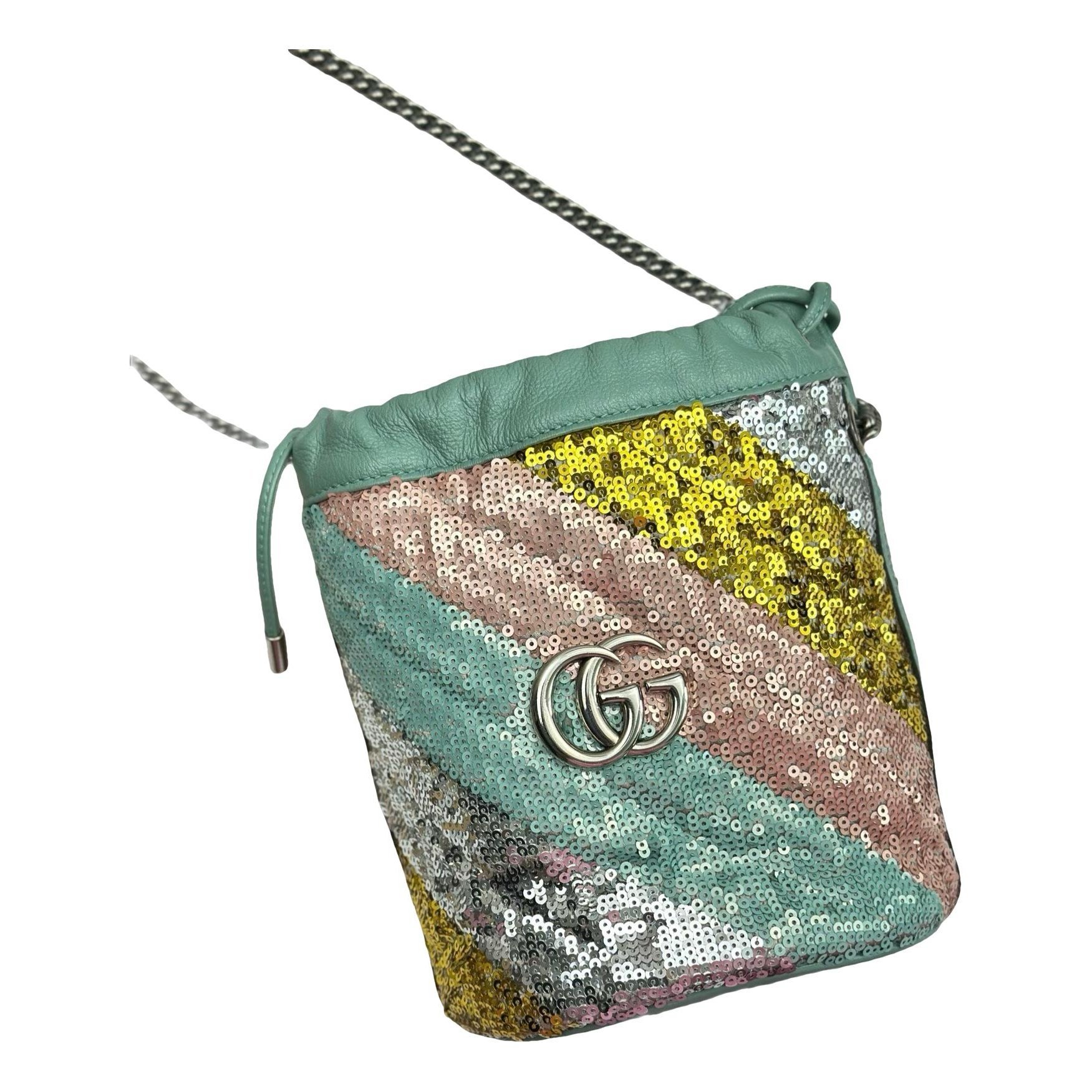 GG Marmont Chain Bucket leather handbag