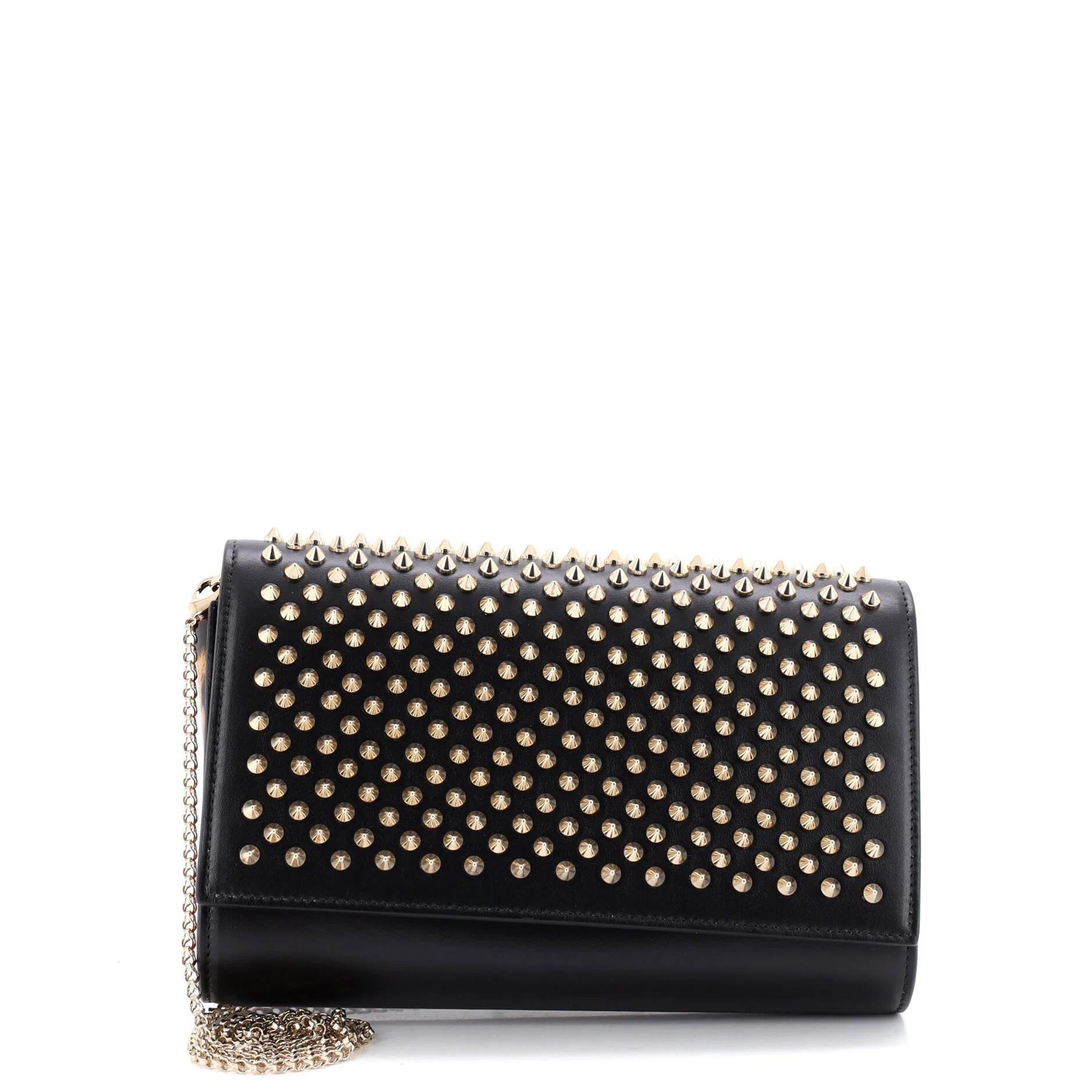 Leather clutch bag