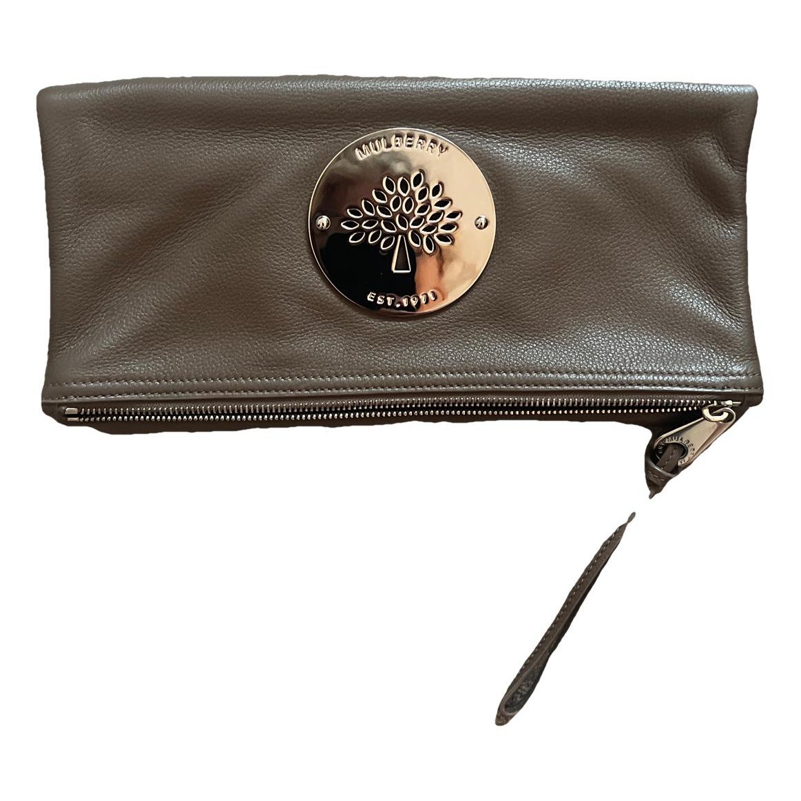 Leather clutch bag
