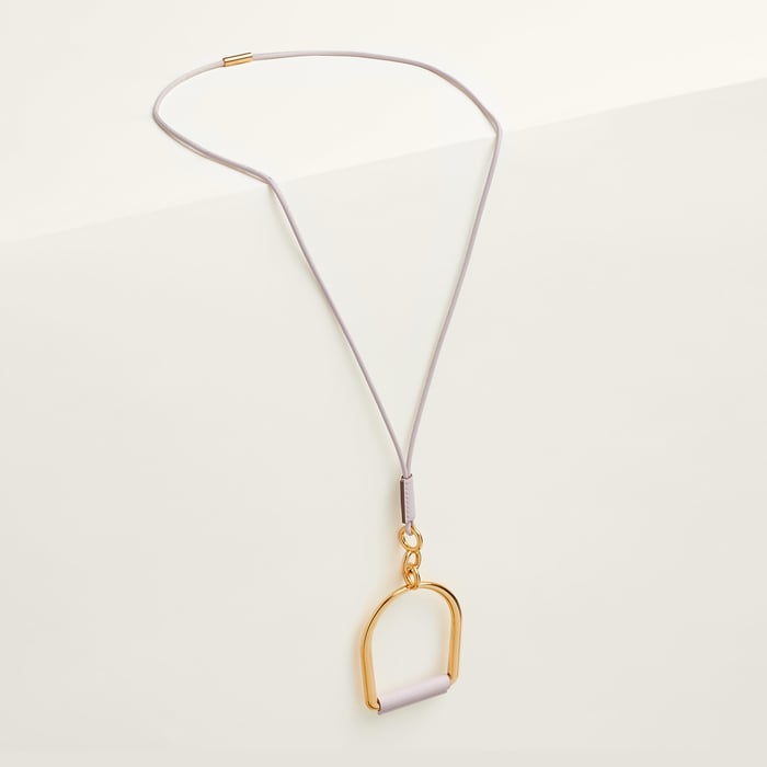Mauve Pâle Heritage Equestre Pendant, Large Model