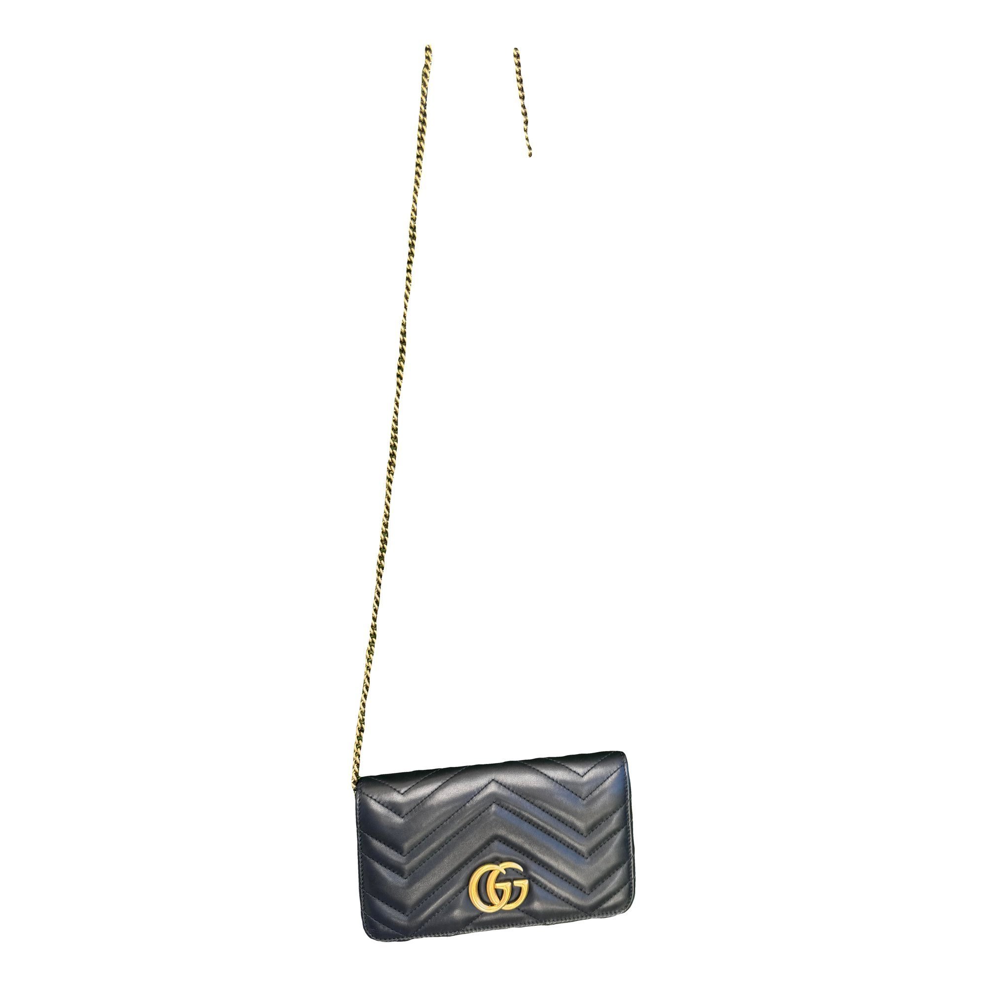 GG Marmont Chain Flap leather satchel