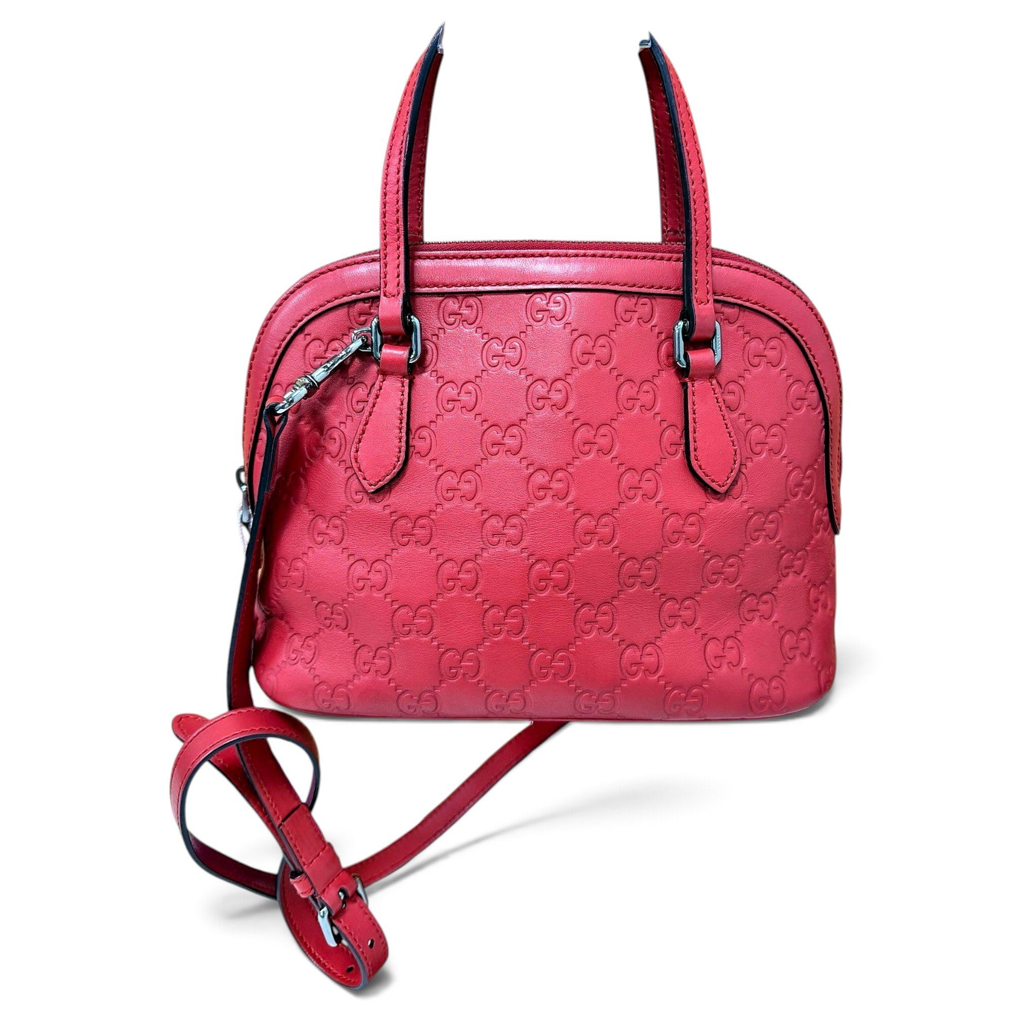 Dôme leather handbag