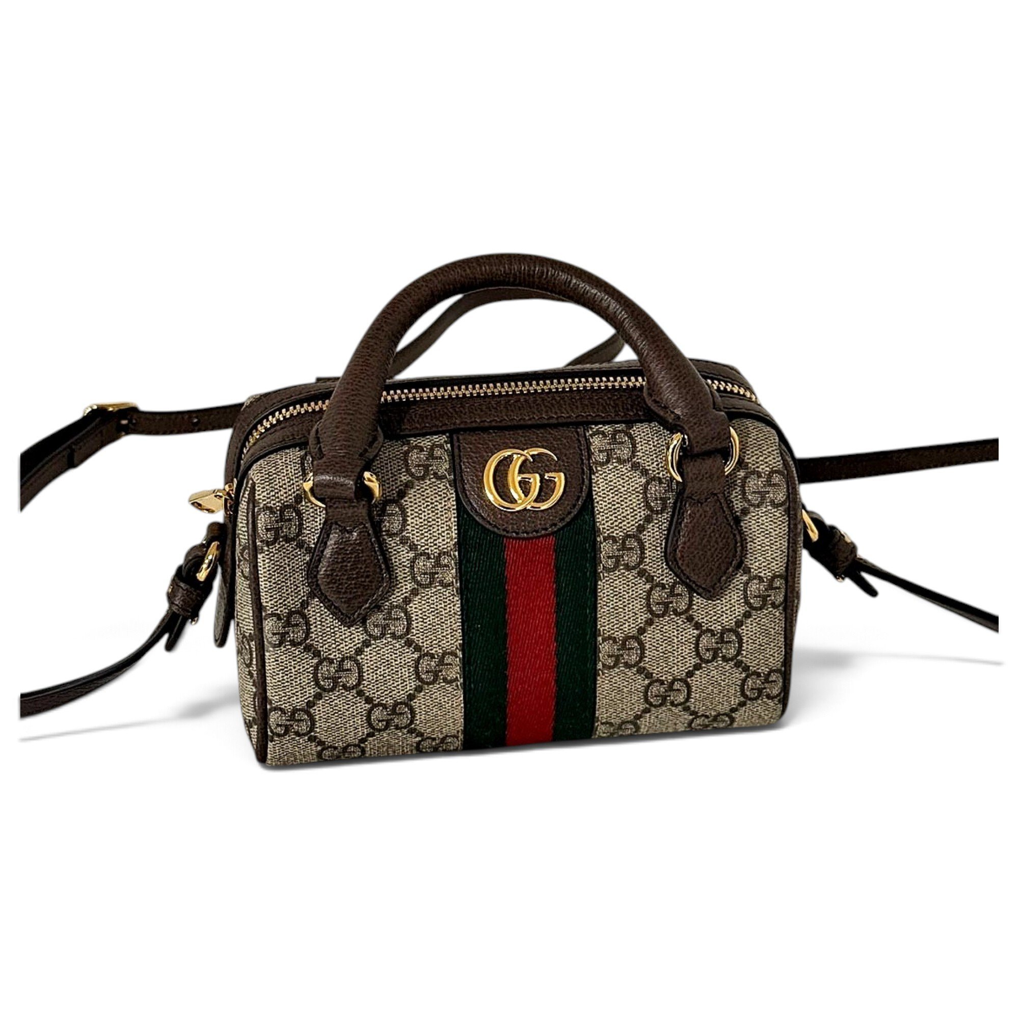 Ophidia Boston leather bowling bag