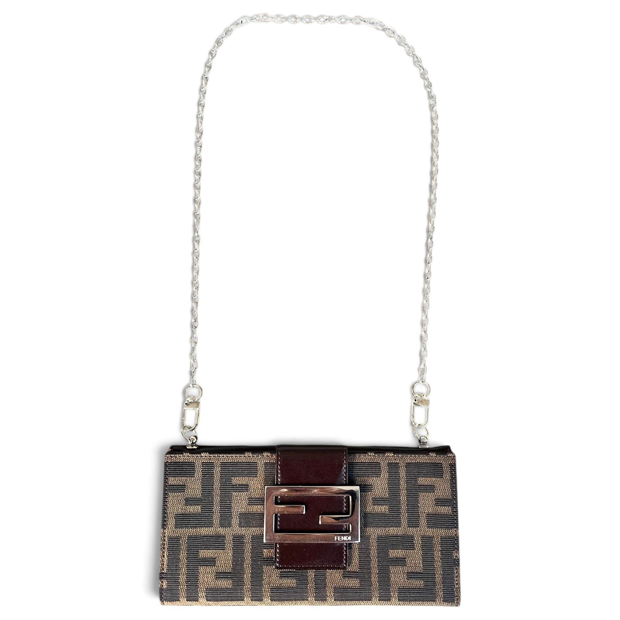Wallet On Chain leather handbag