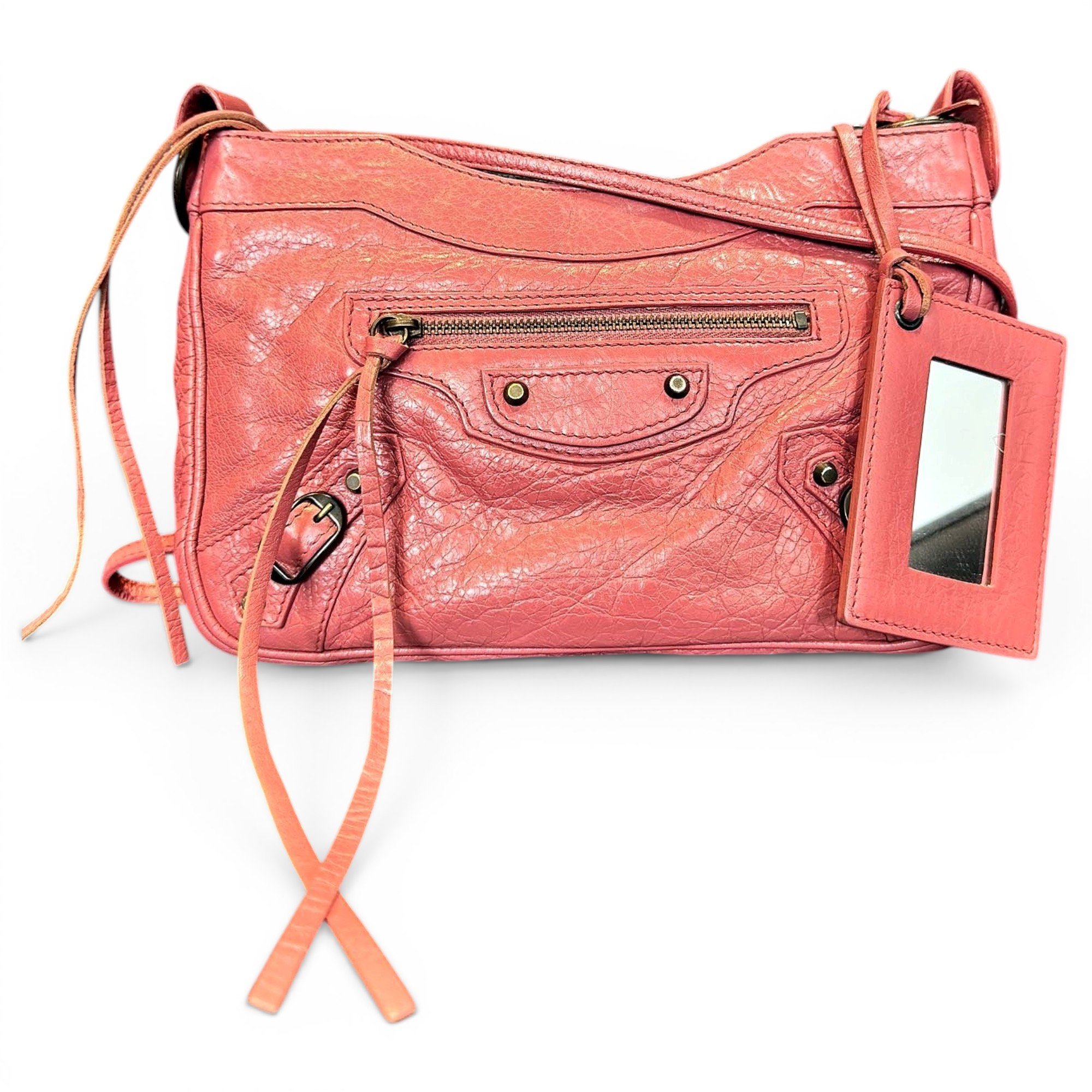 City leather handbag