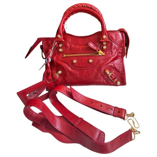 City leather handbag
