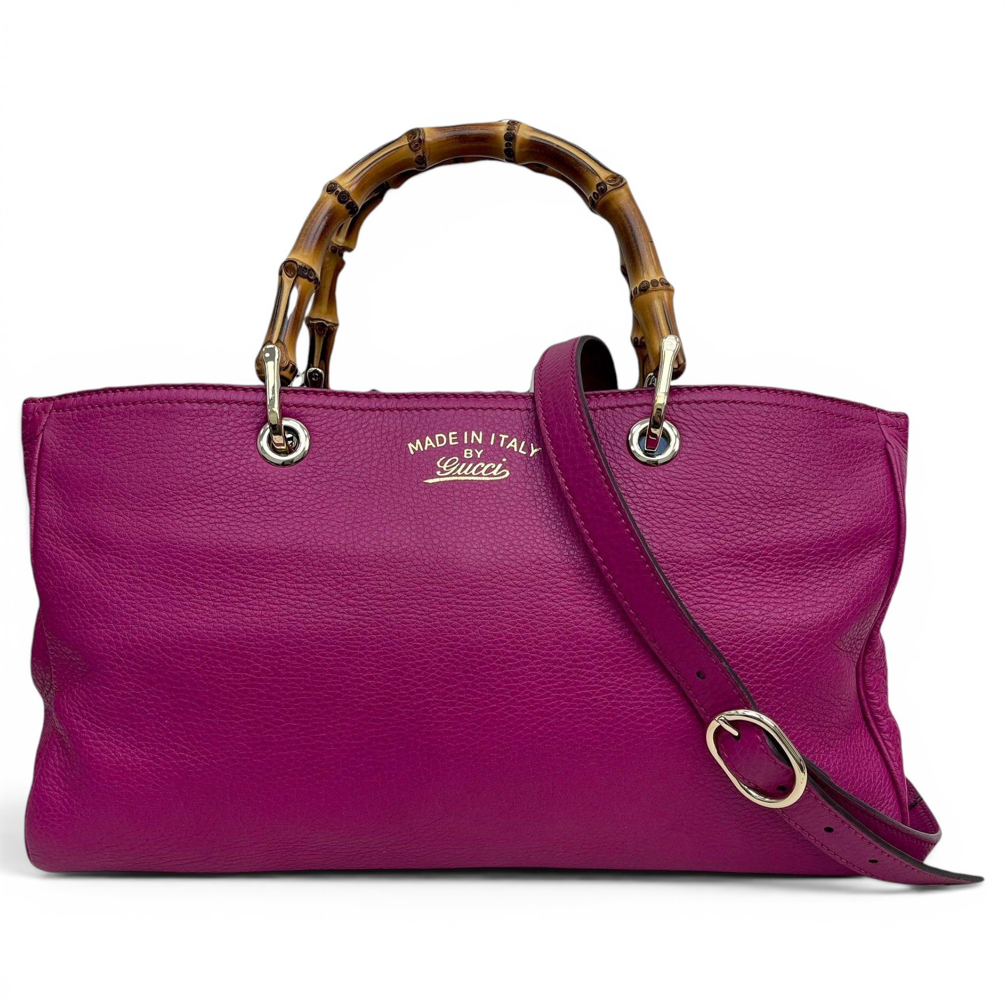 Bamboo leather handbag