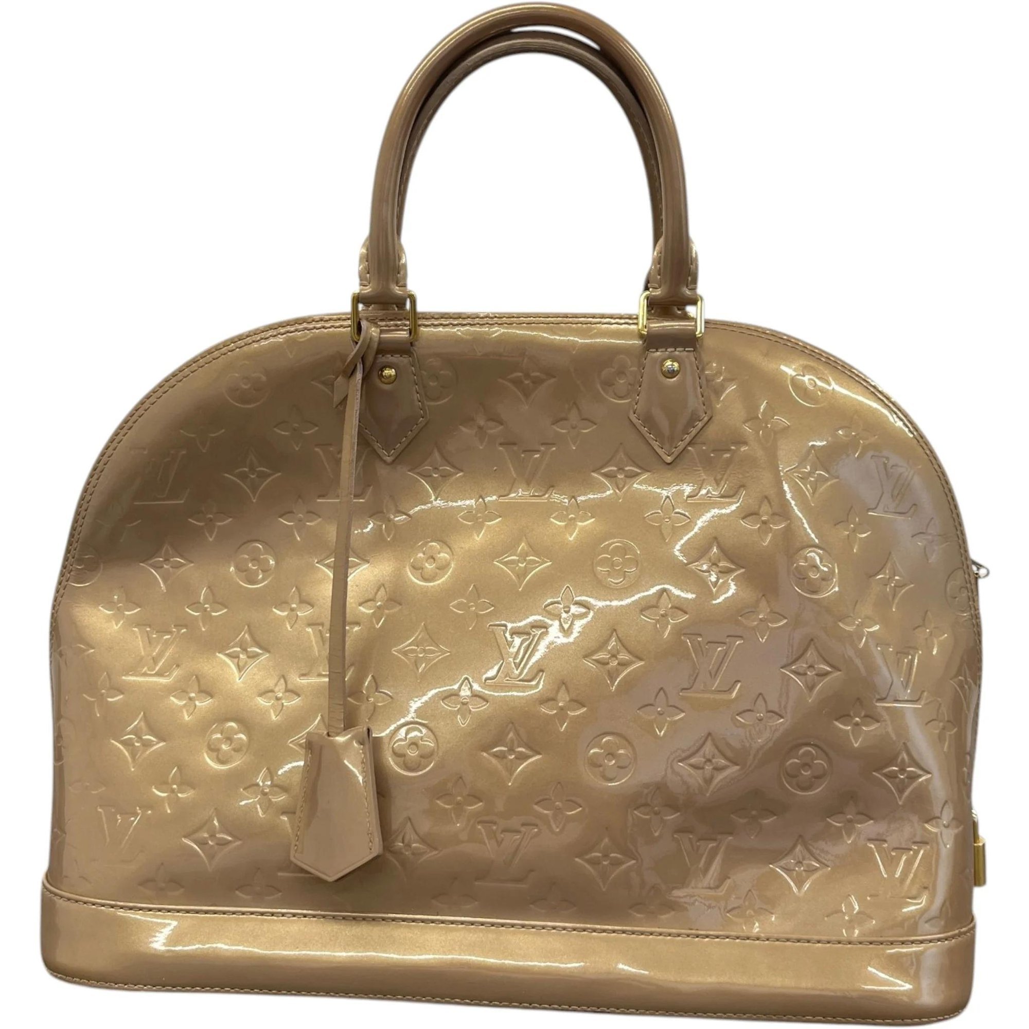 Patent leather handbag