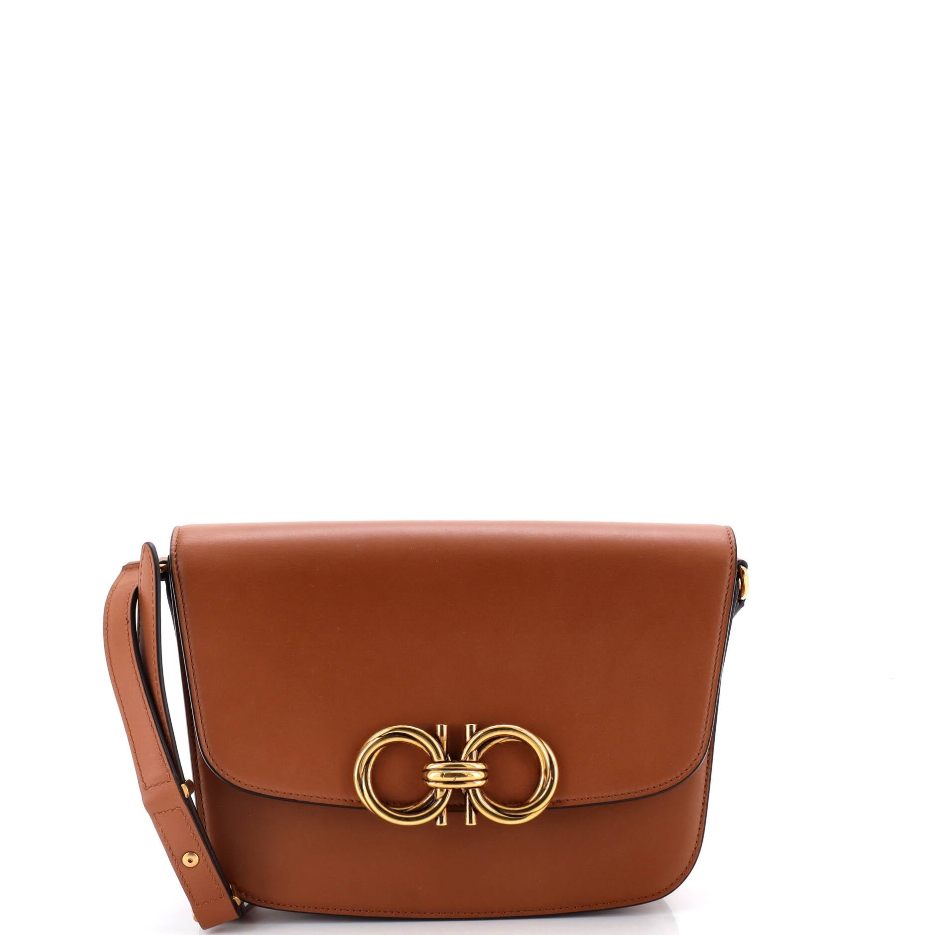 Salvatore Ferragamo Trapezio Crossbody Bag Leather