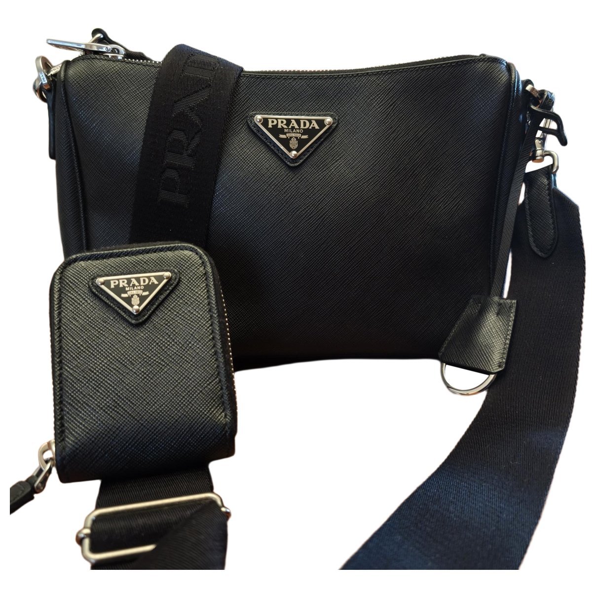 Re-edition leather crossbody bag