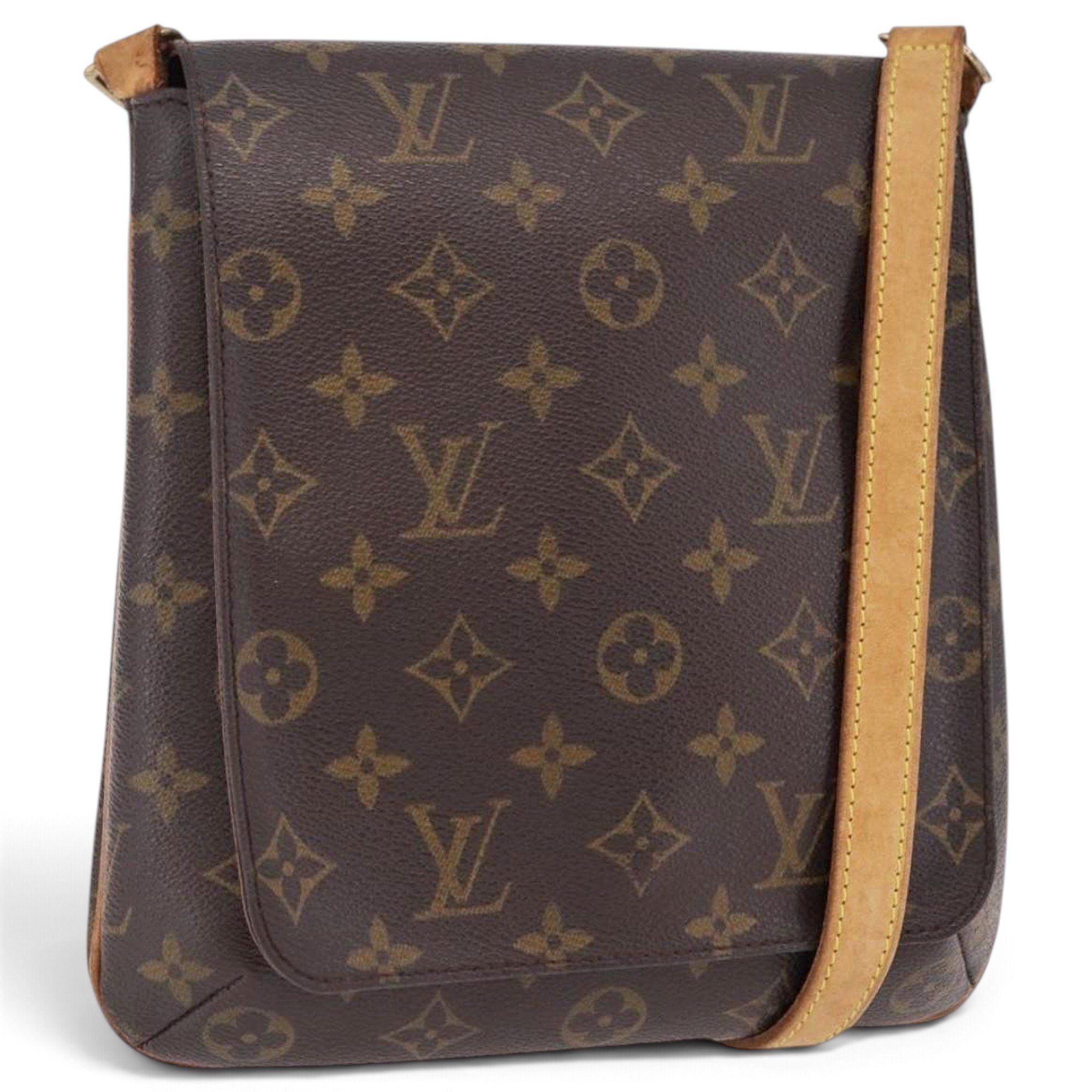 Musette leather handbag