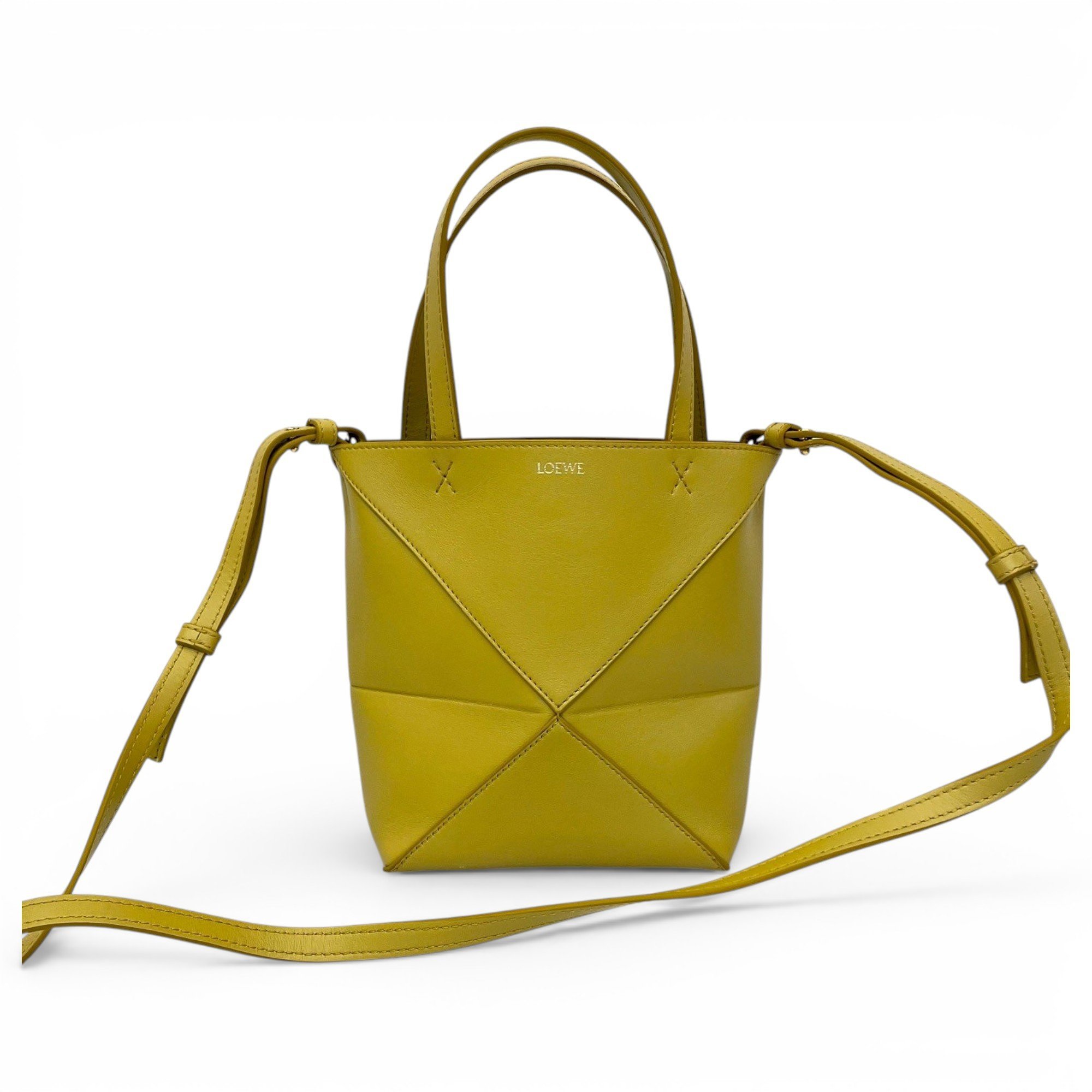 Puzzle Fold leather handbag