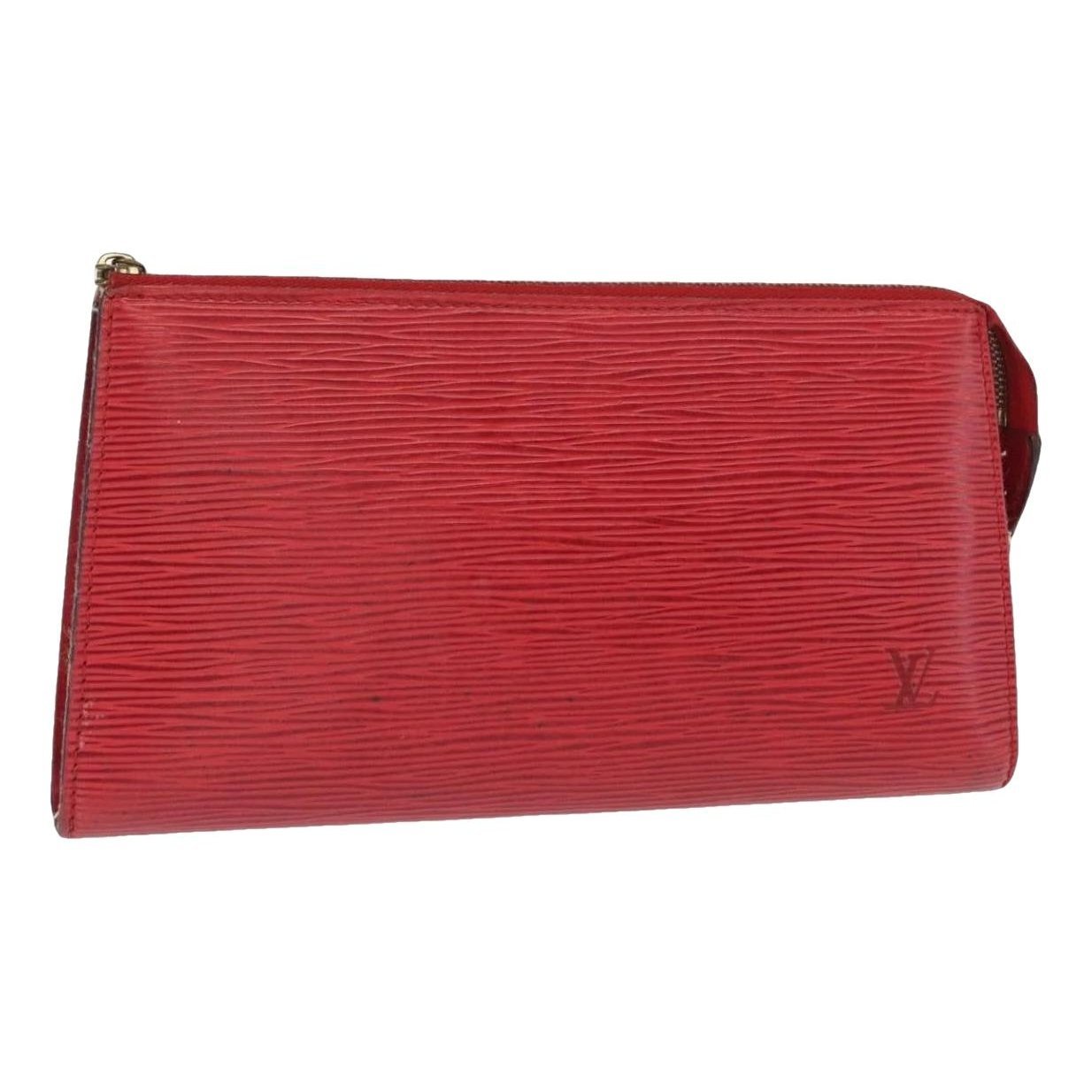 Leather clutch bag