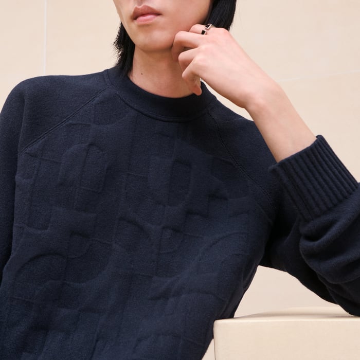 Marine "Maillon Puzzle 3d" Crewneck Sweater
