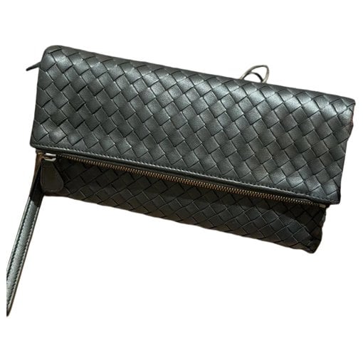 Leather clutch bag