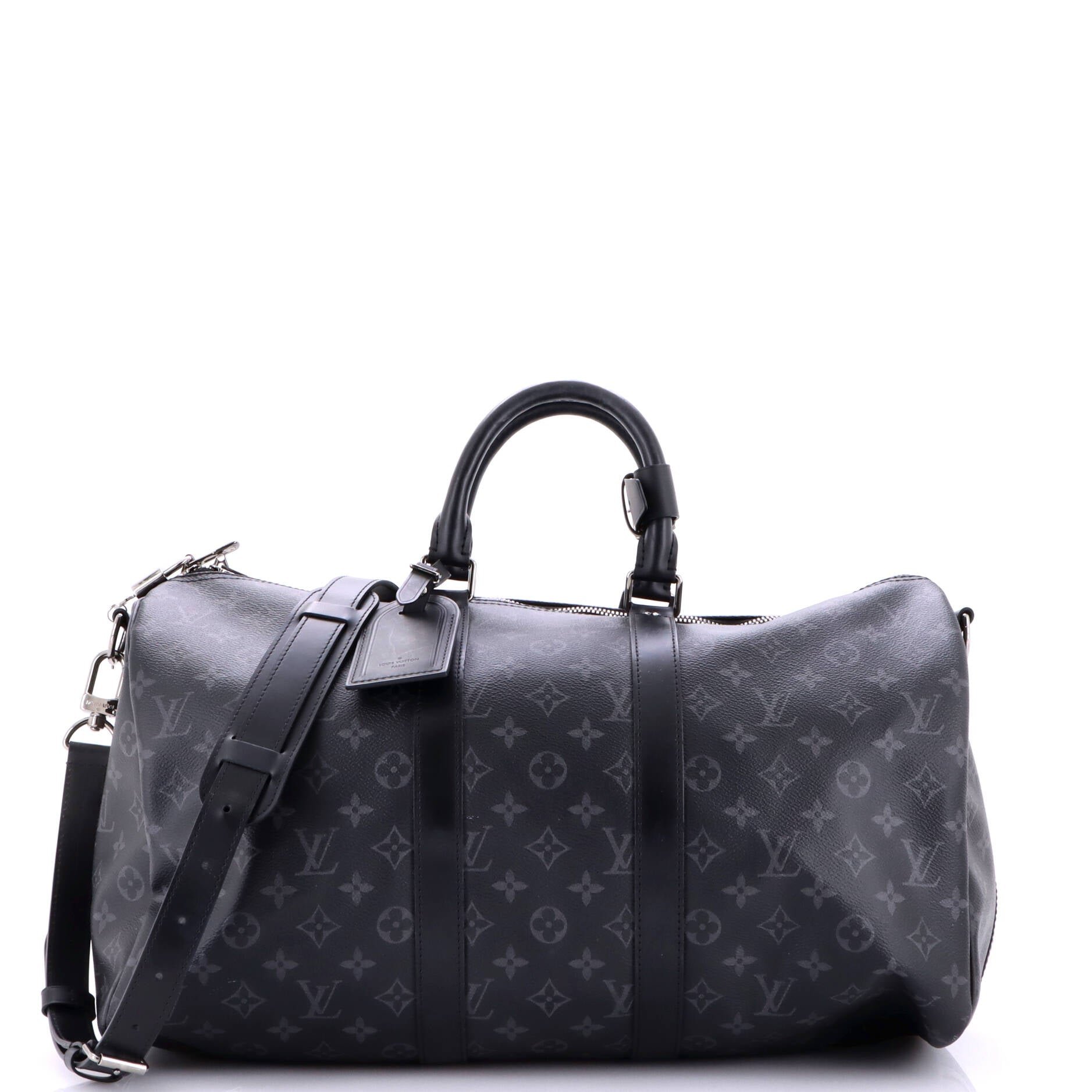 Keepall Bandouliere Bag Monogram Eclipse Canvas 45
