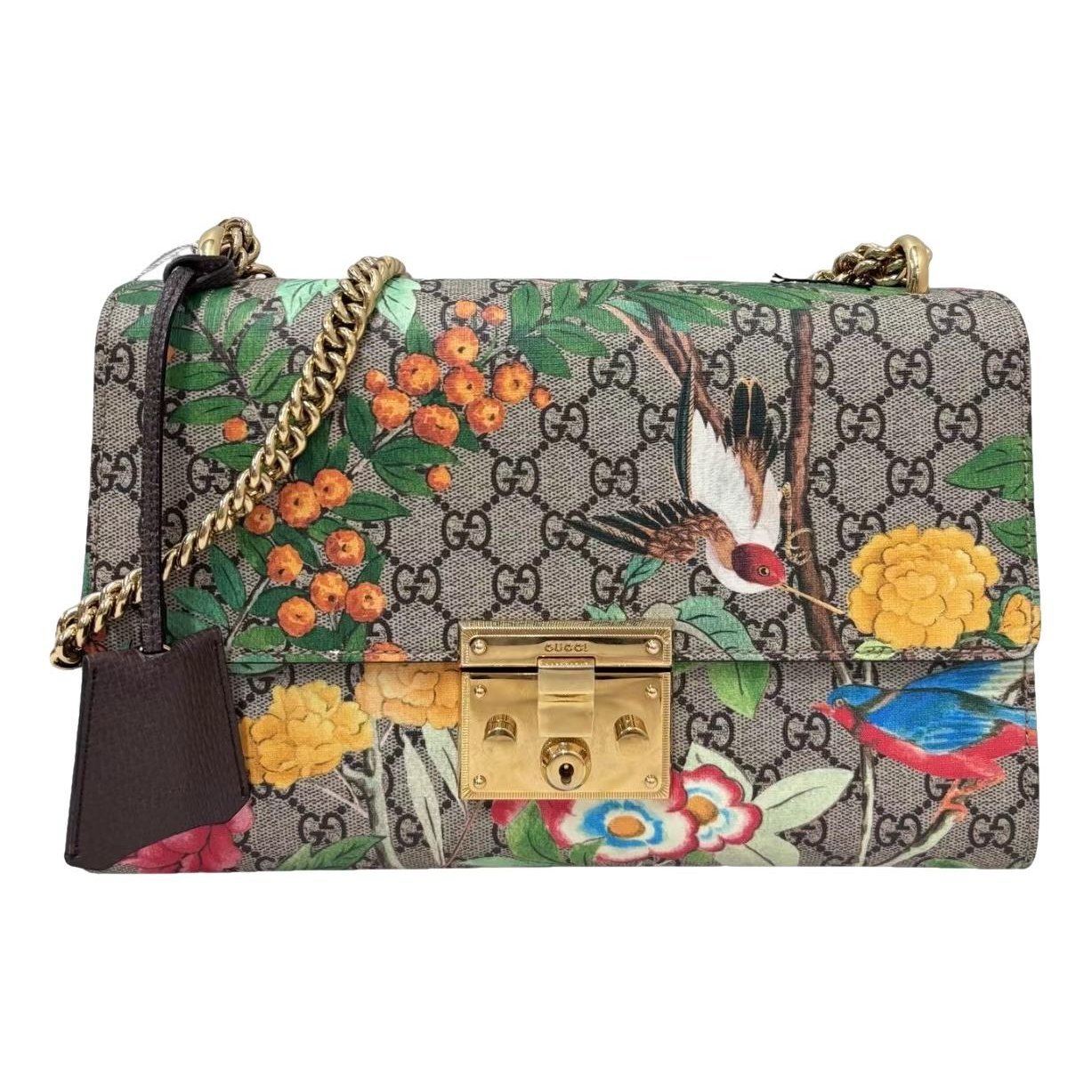 Padlock leather handbag