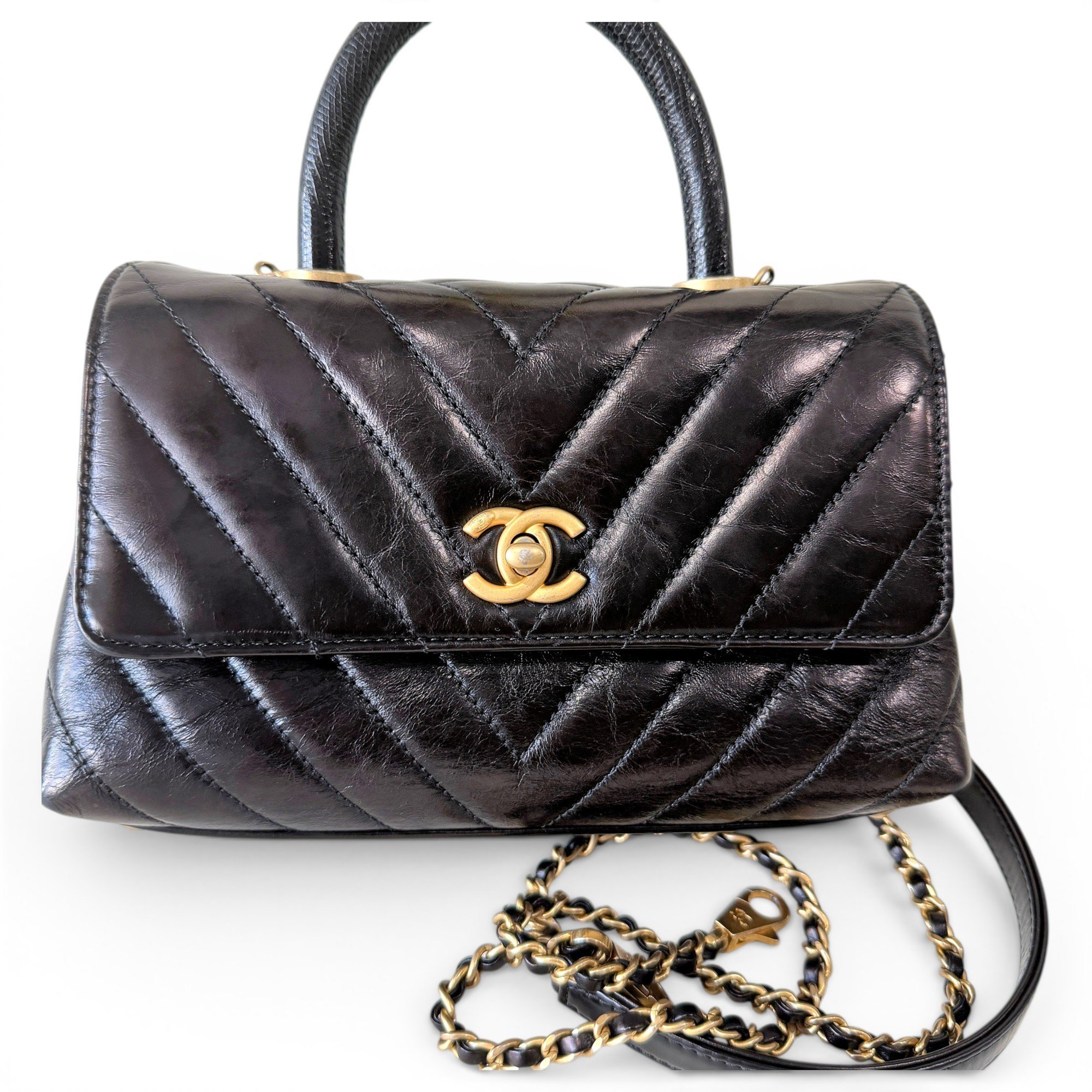 Coco Handle leather handbag