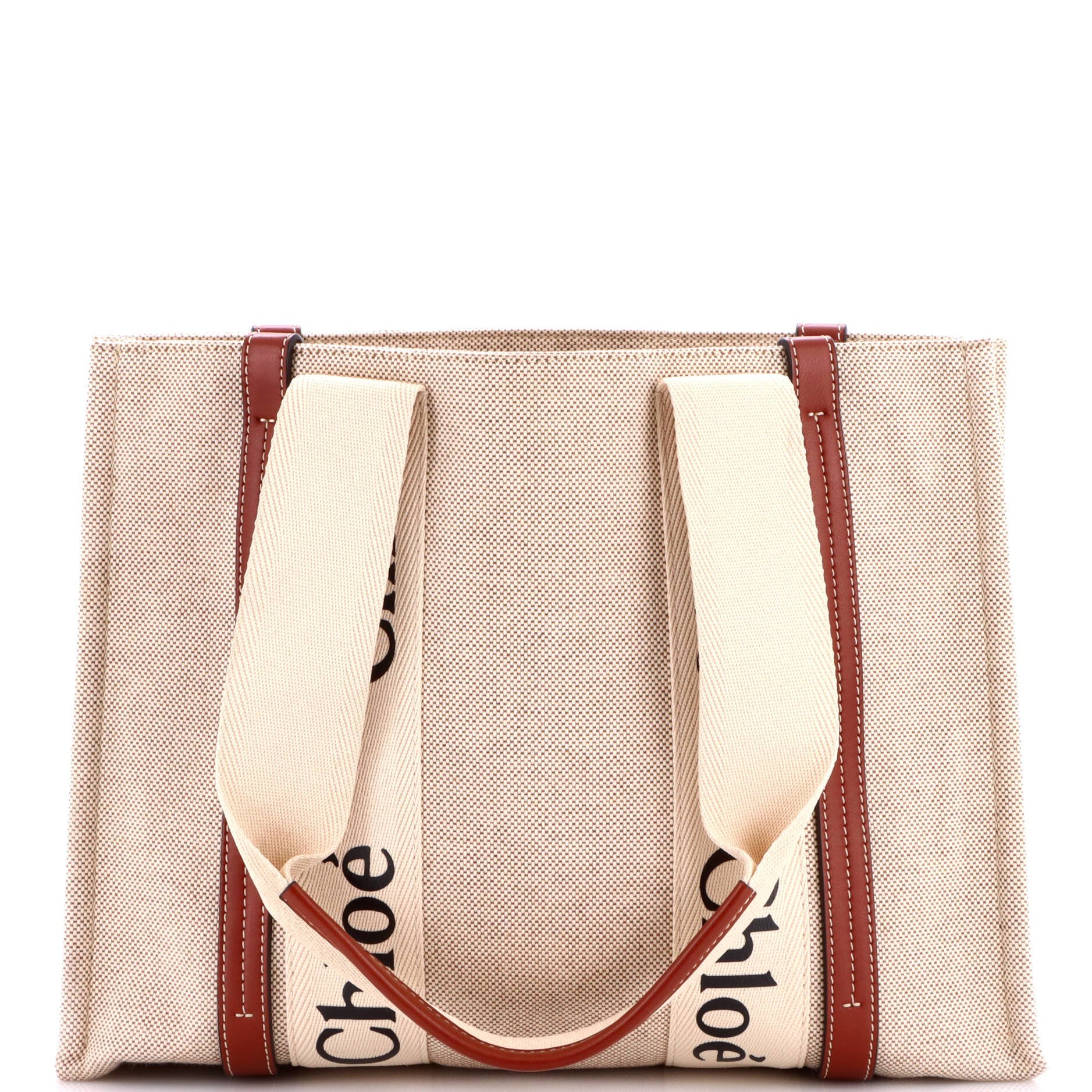 Woody leather tote