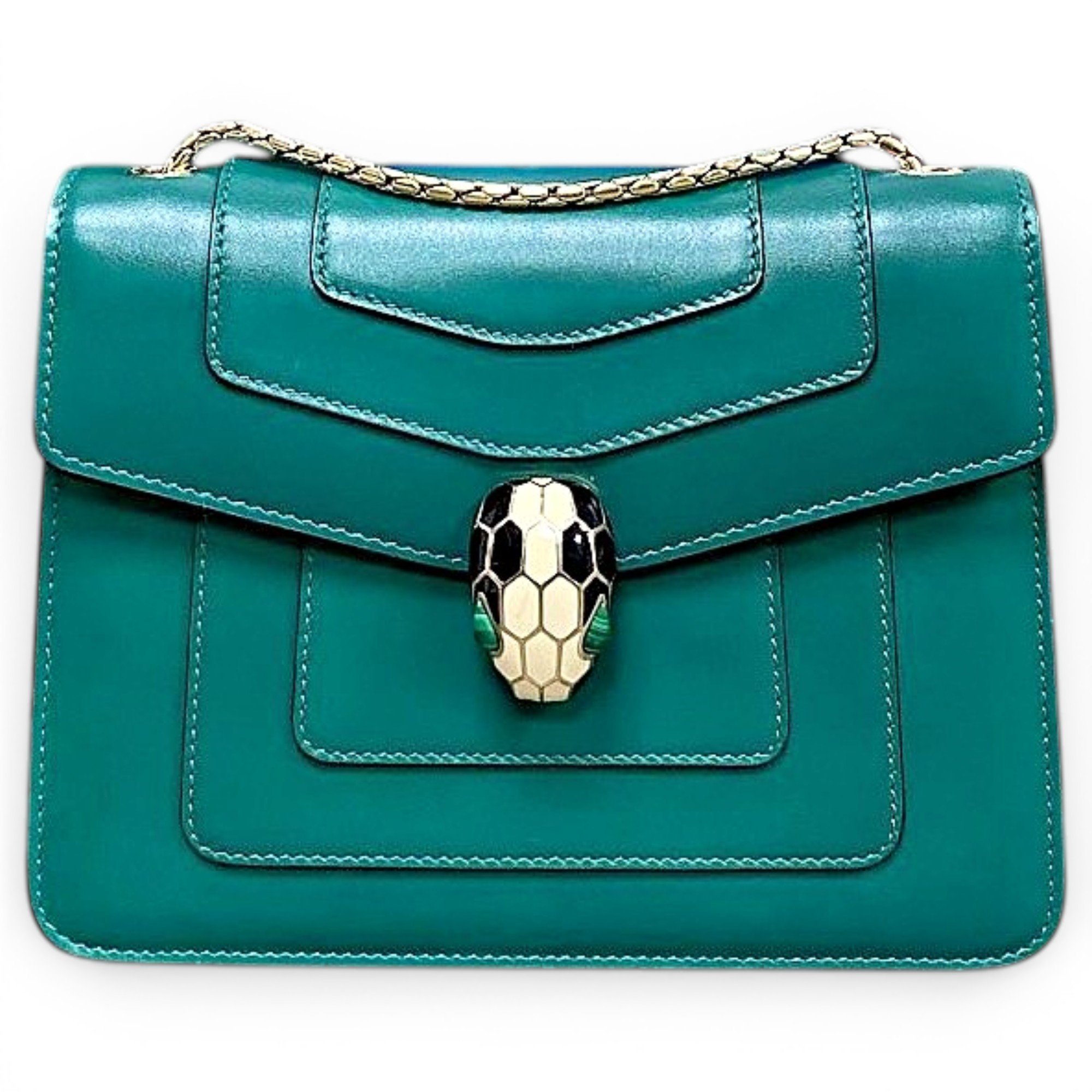 Serpenti leather handbag