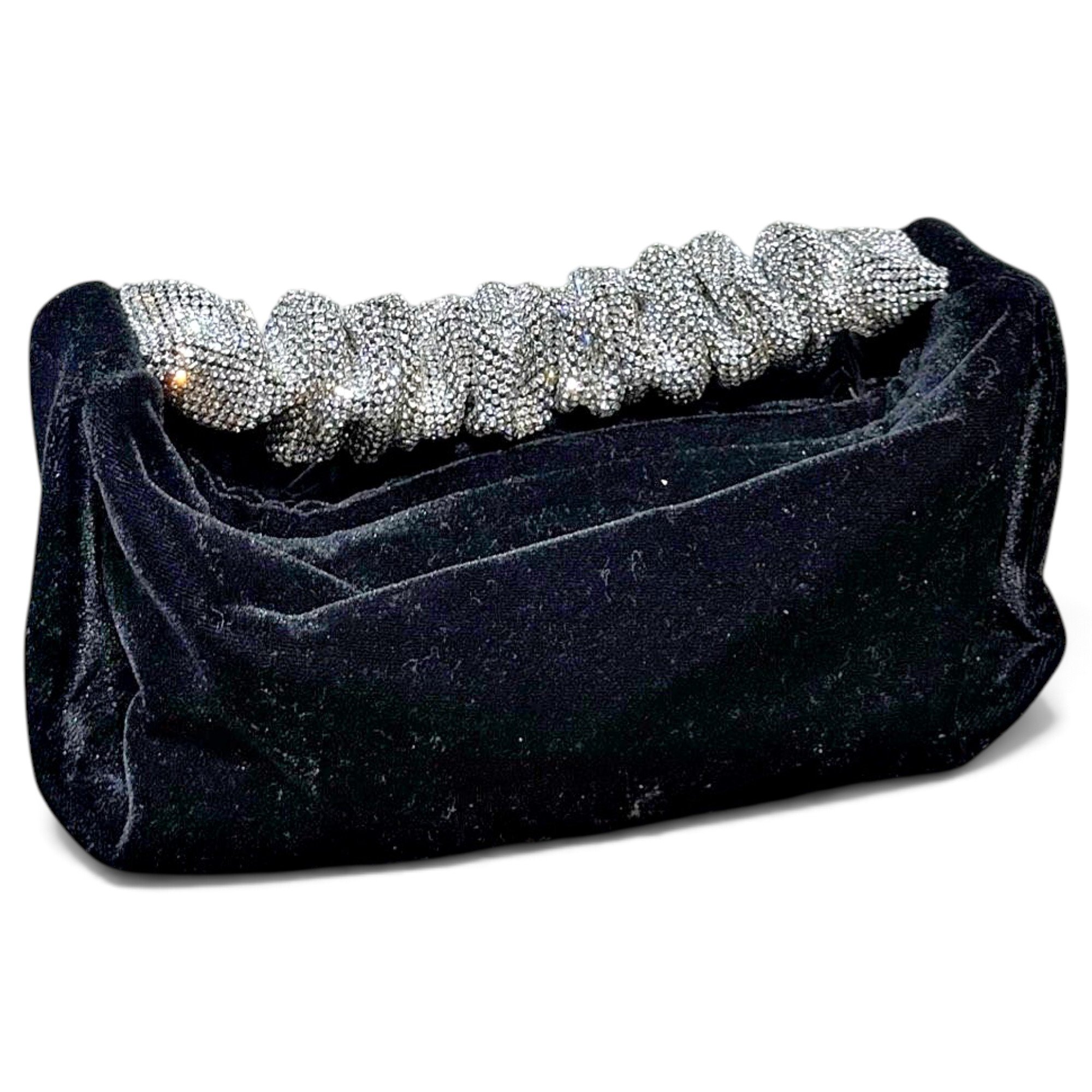 Velvet clutch bag