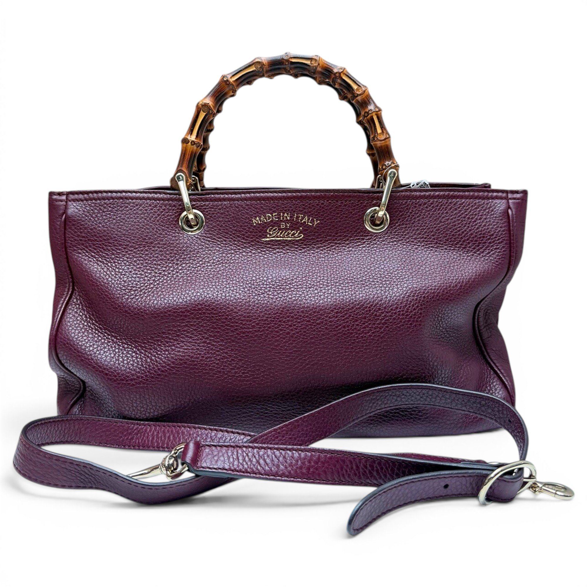 Bamboo leather handbag
