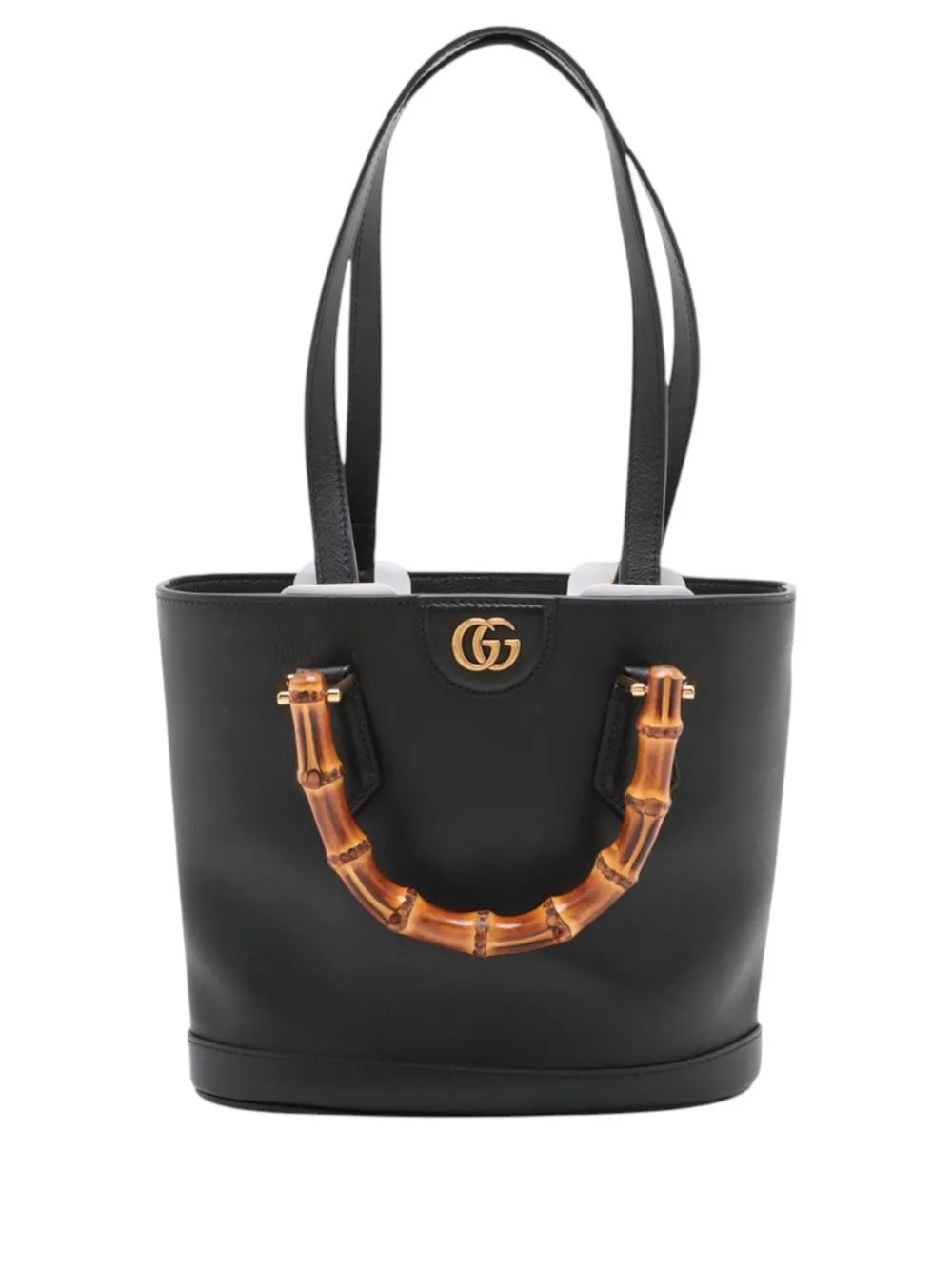 2016-2026 Small Calfskin Bamboo Diana Convertible Bucket Bag satchel