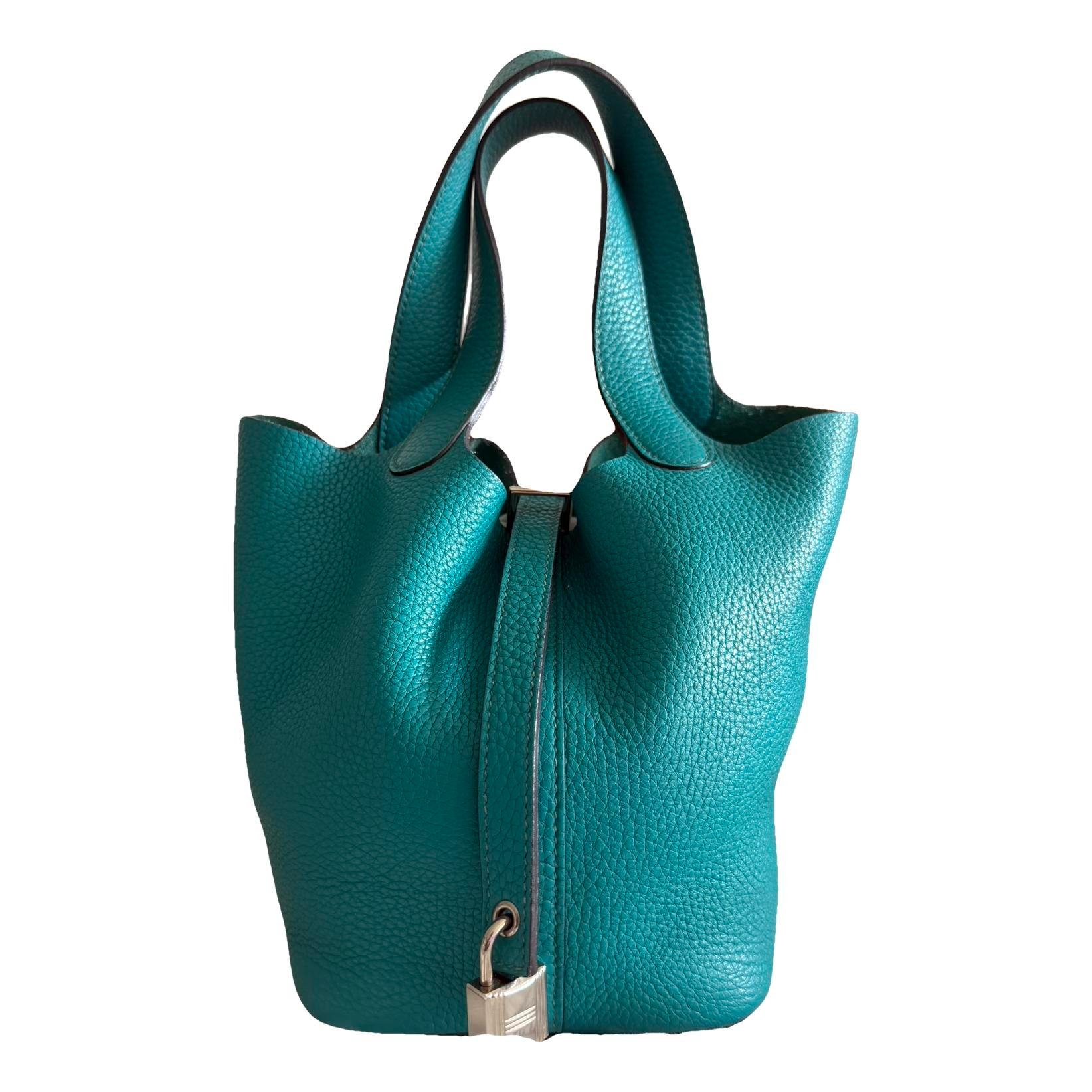 Picotin leather tote