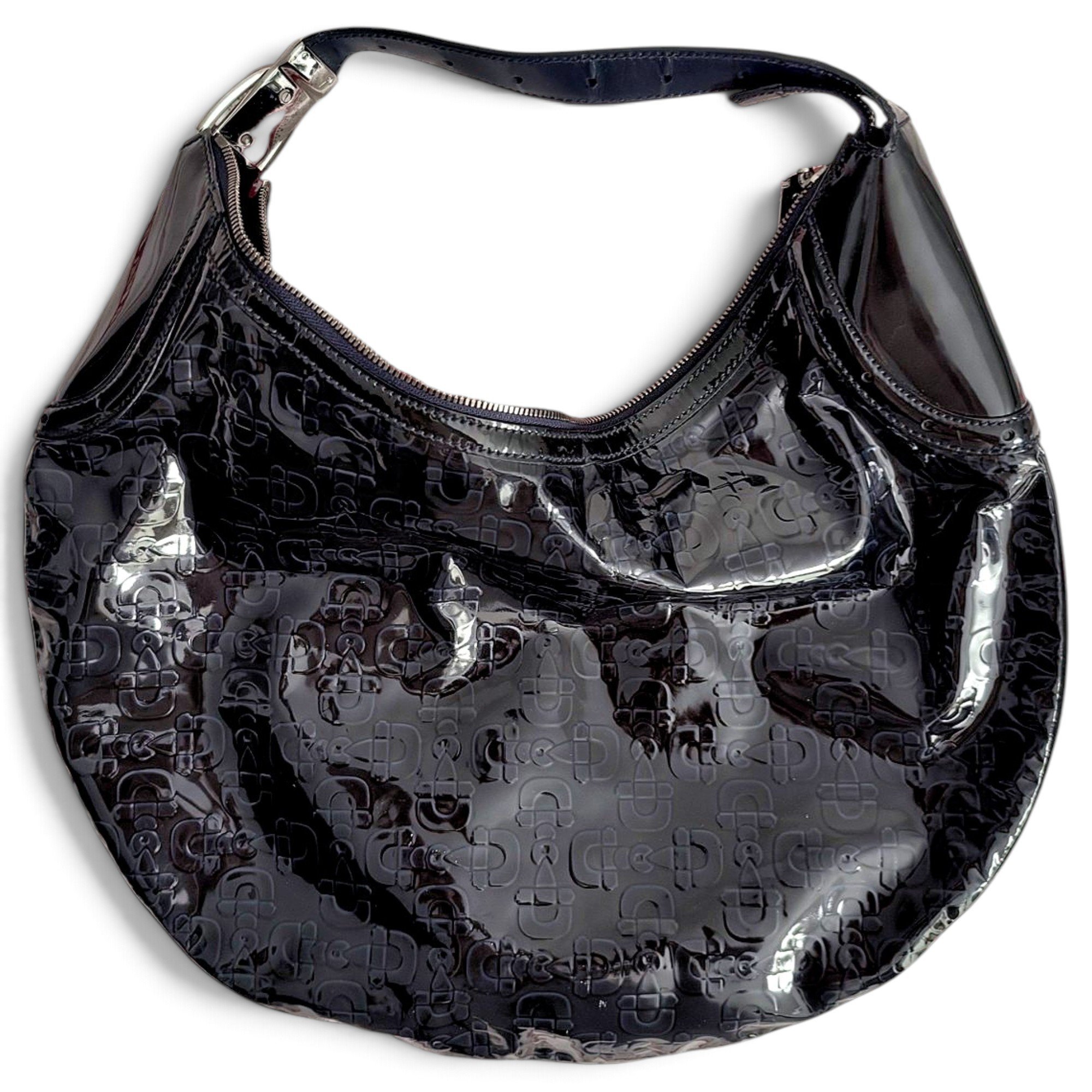 Hobo patent leather handbag