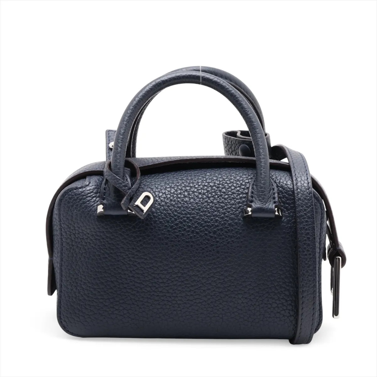 Delvaux Cool box Nano Leather 2 Way Handbag Blue