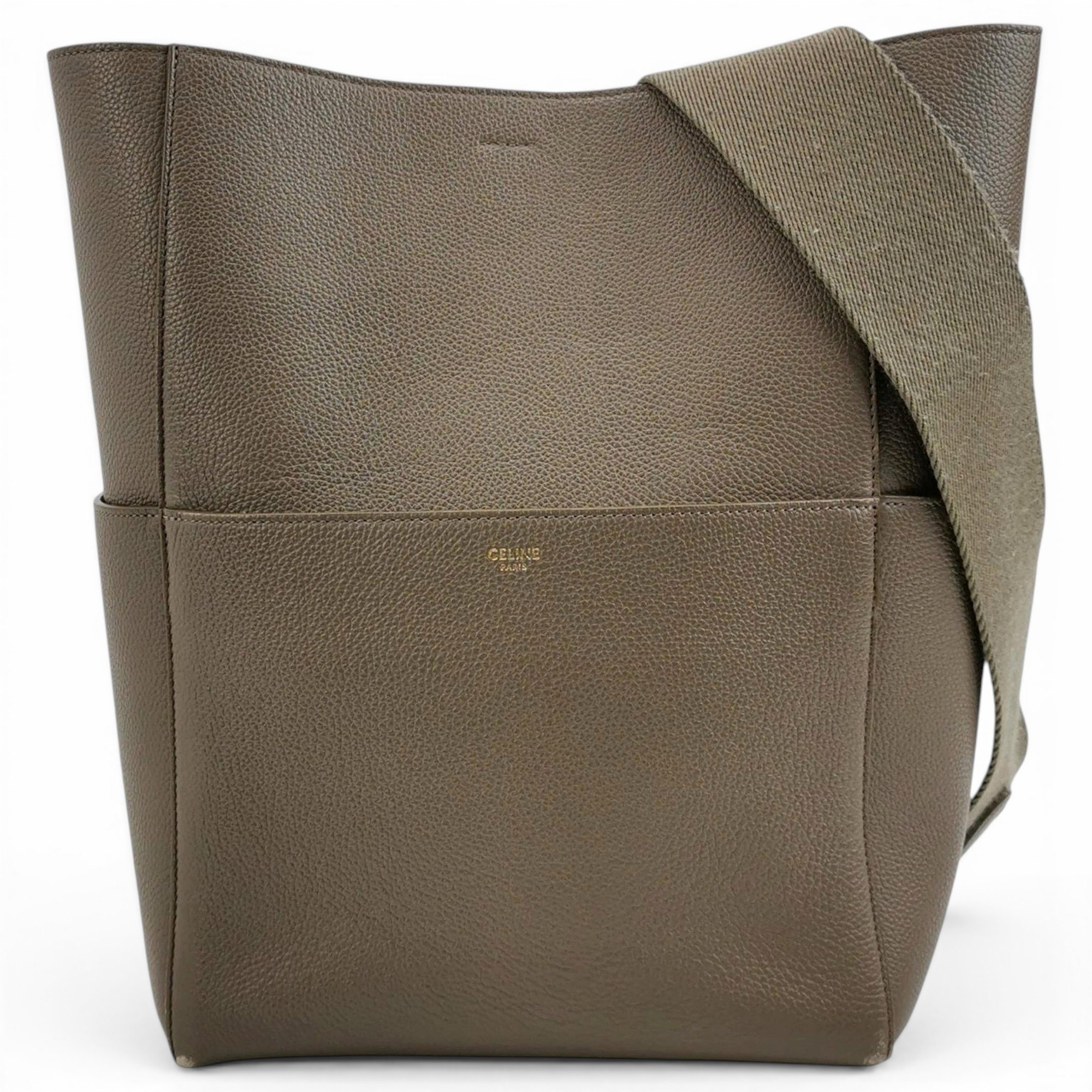 Seau Sangle leather handbag