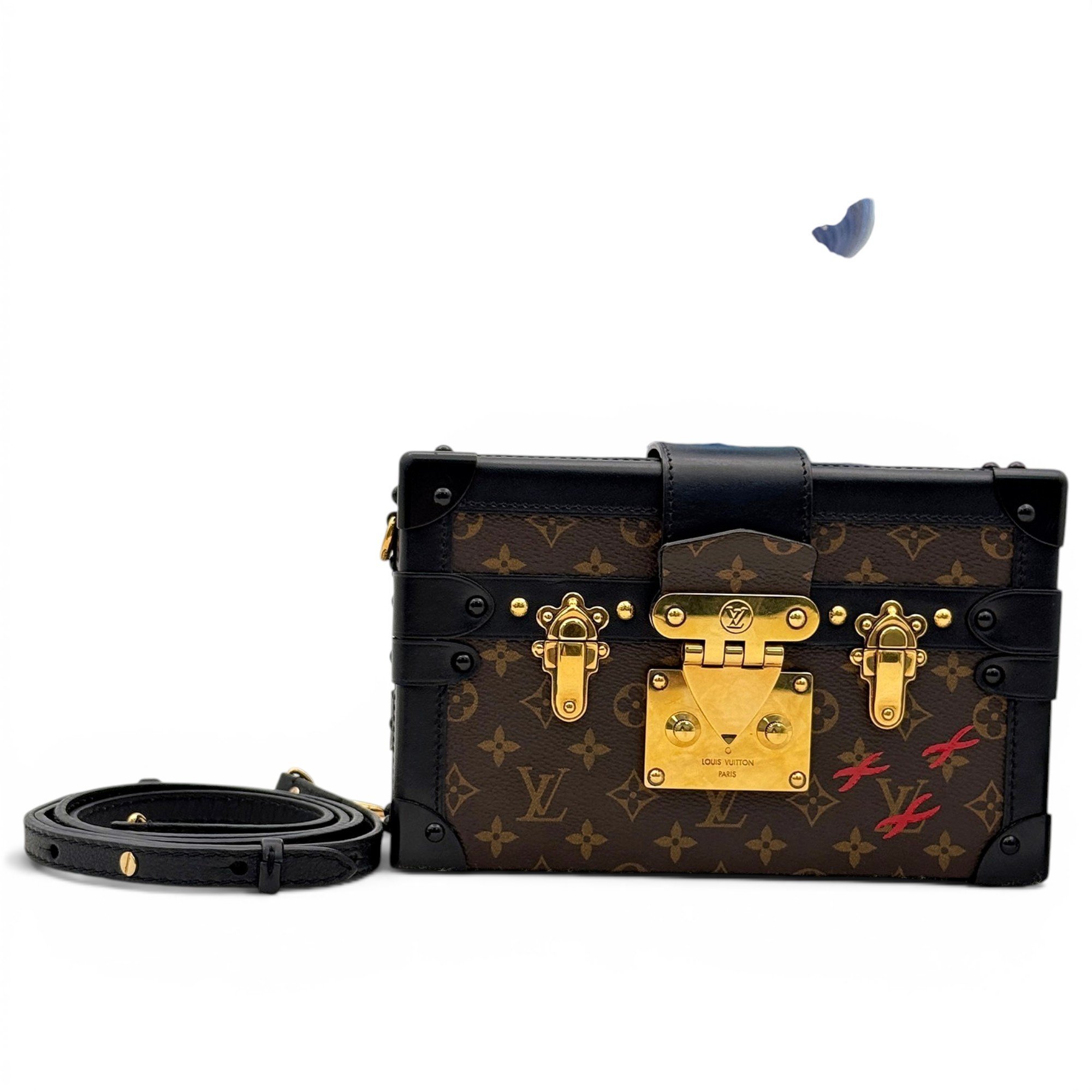 Petite Malle leather handbag