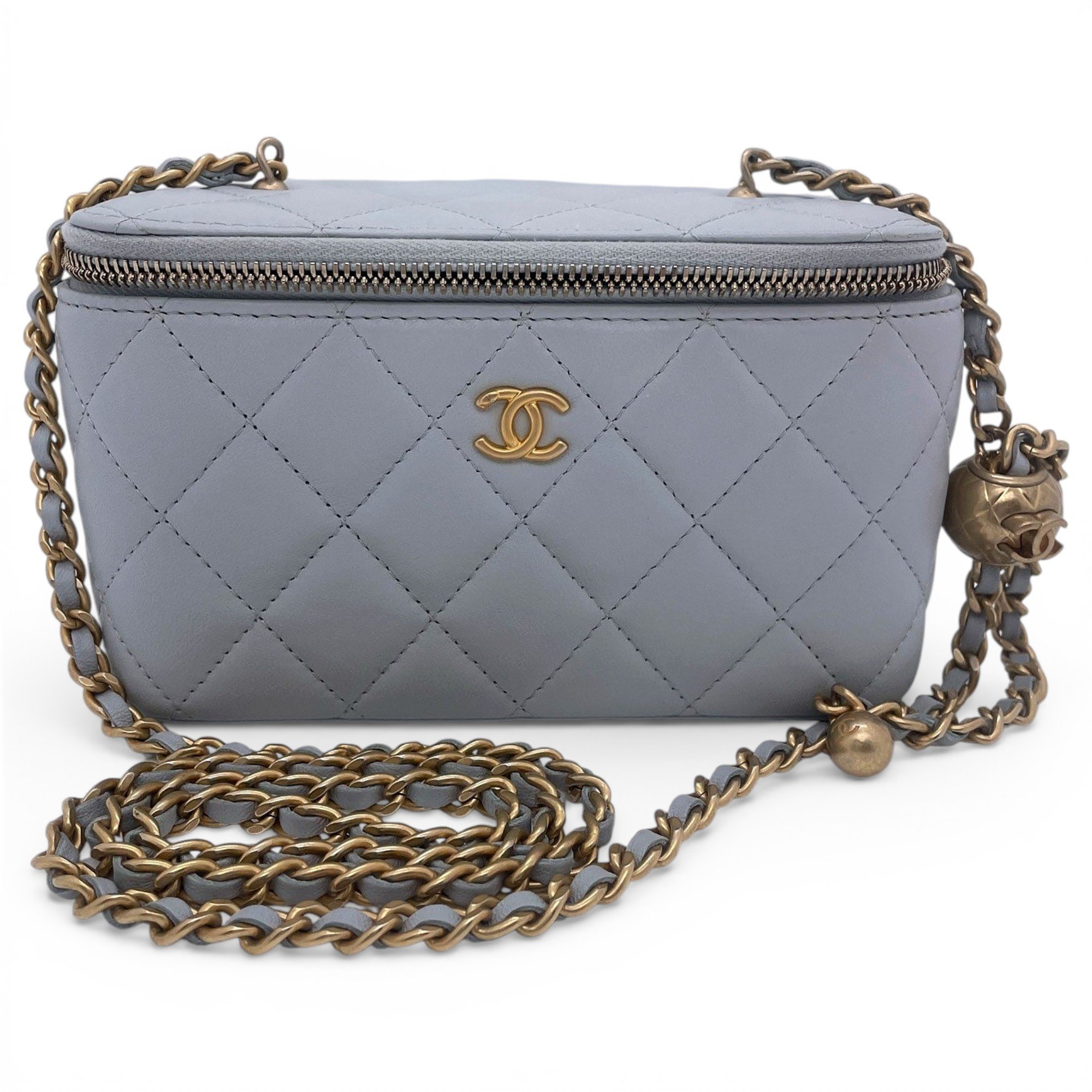 Vanity leather handbag