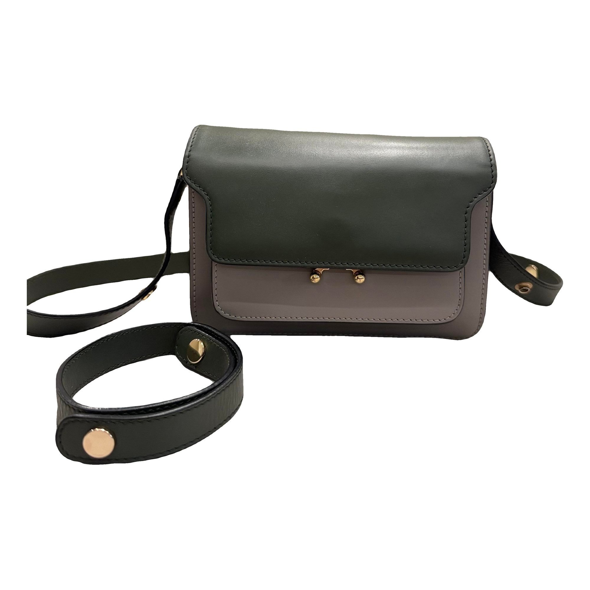 Trunk leather handbag