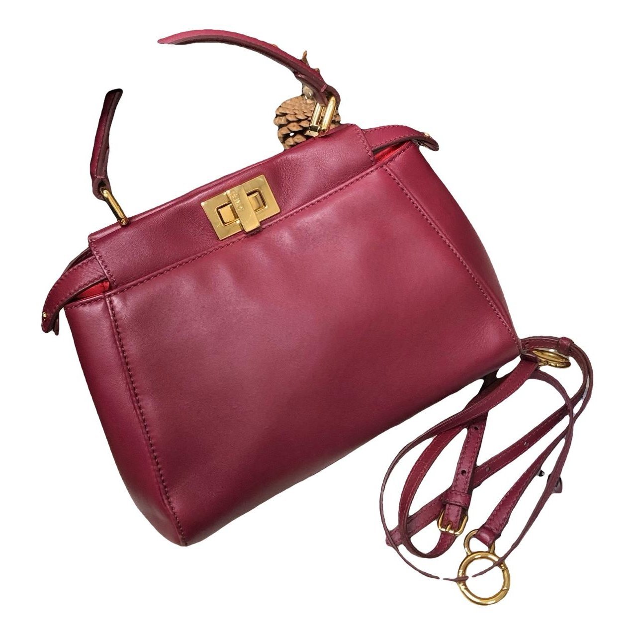 Peekaboo leather handbag